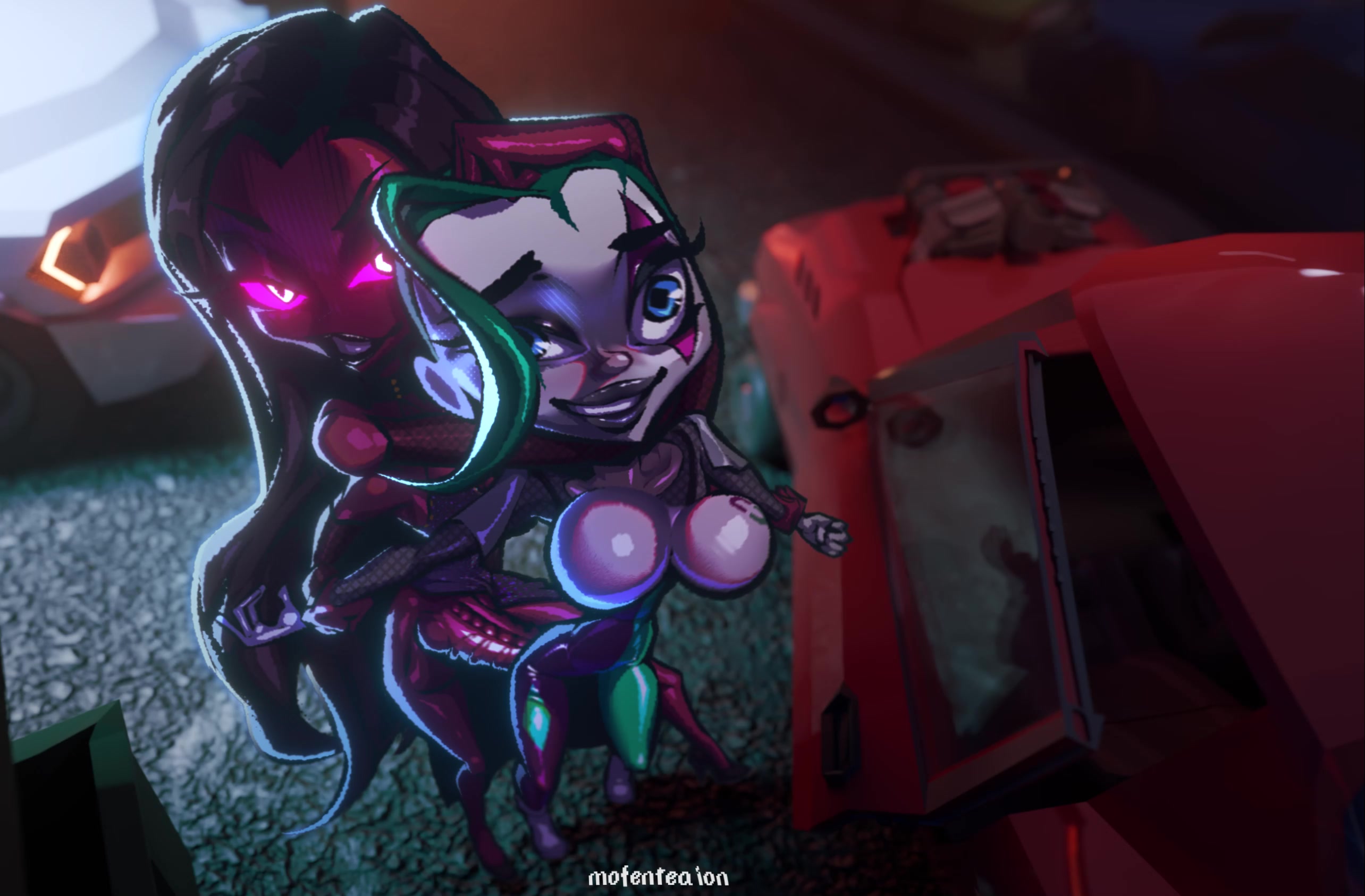 Miradeath intenso piana hue en bucle