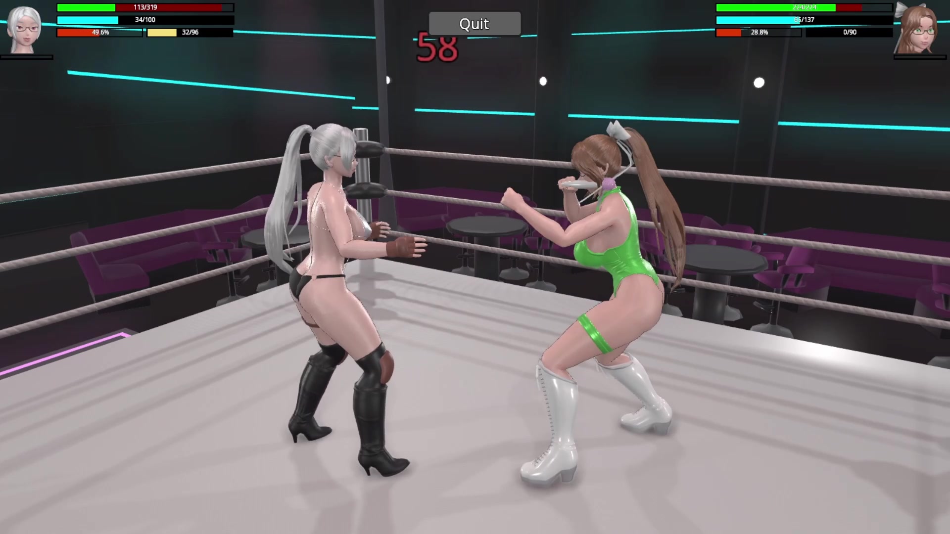 E.w.a. sabrina vs courage: futanari schoolgirl tentacle ecchi showdown