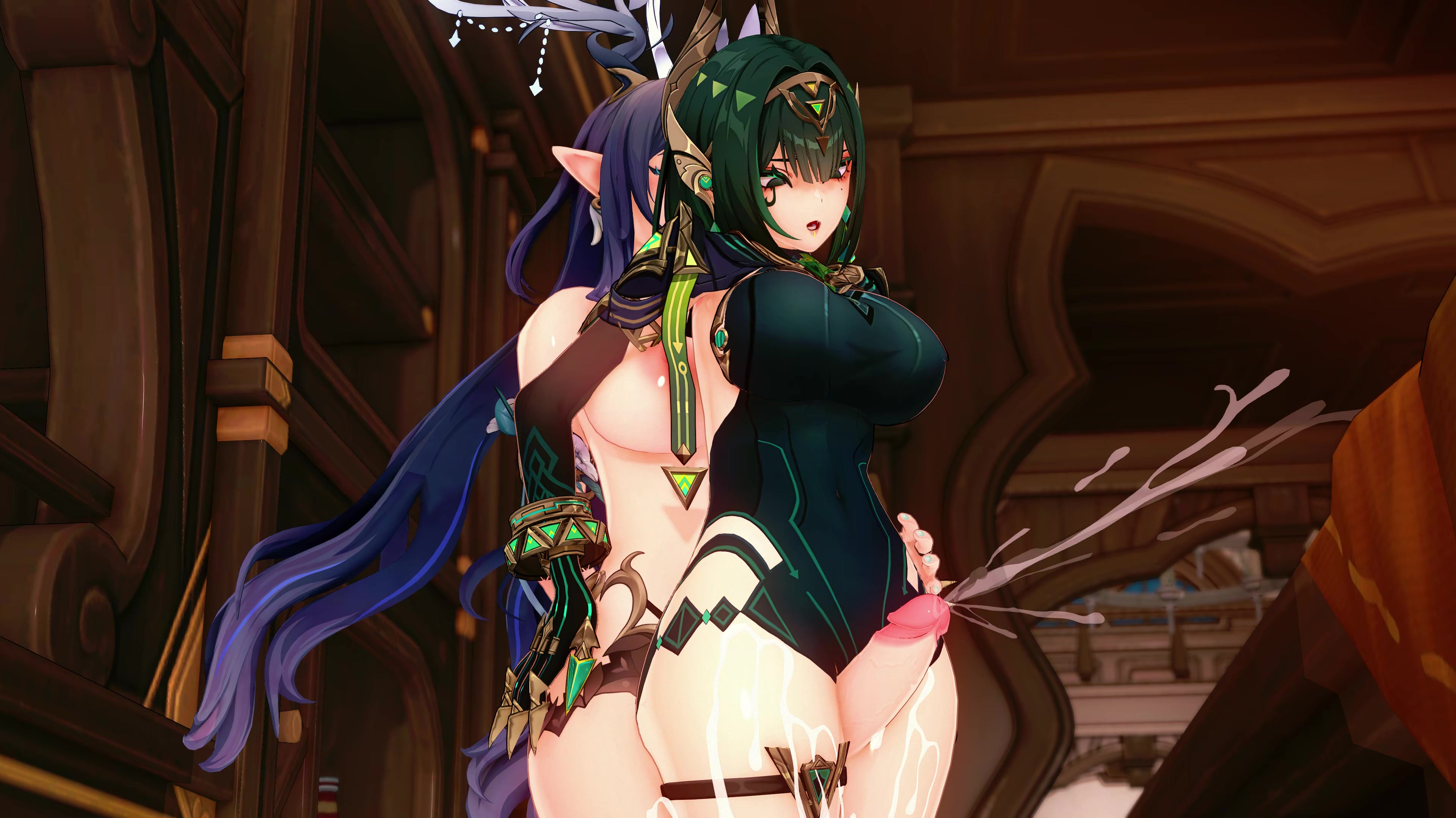 ラウマ・ネフェル 4k ふたなり触手女子校生エッチ