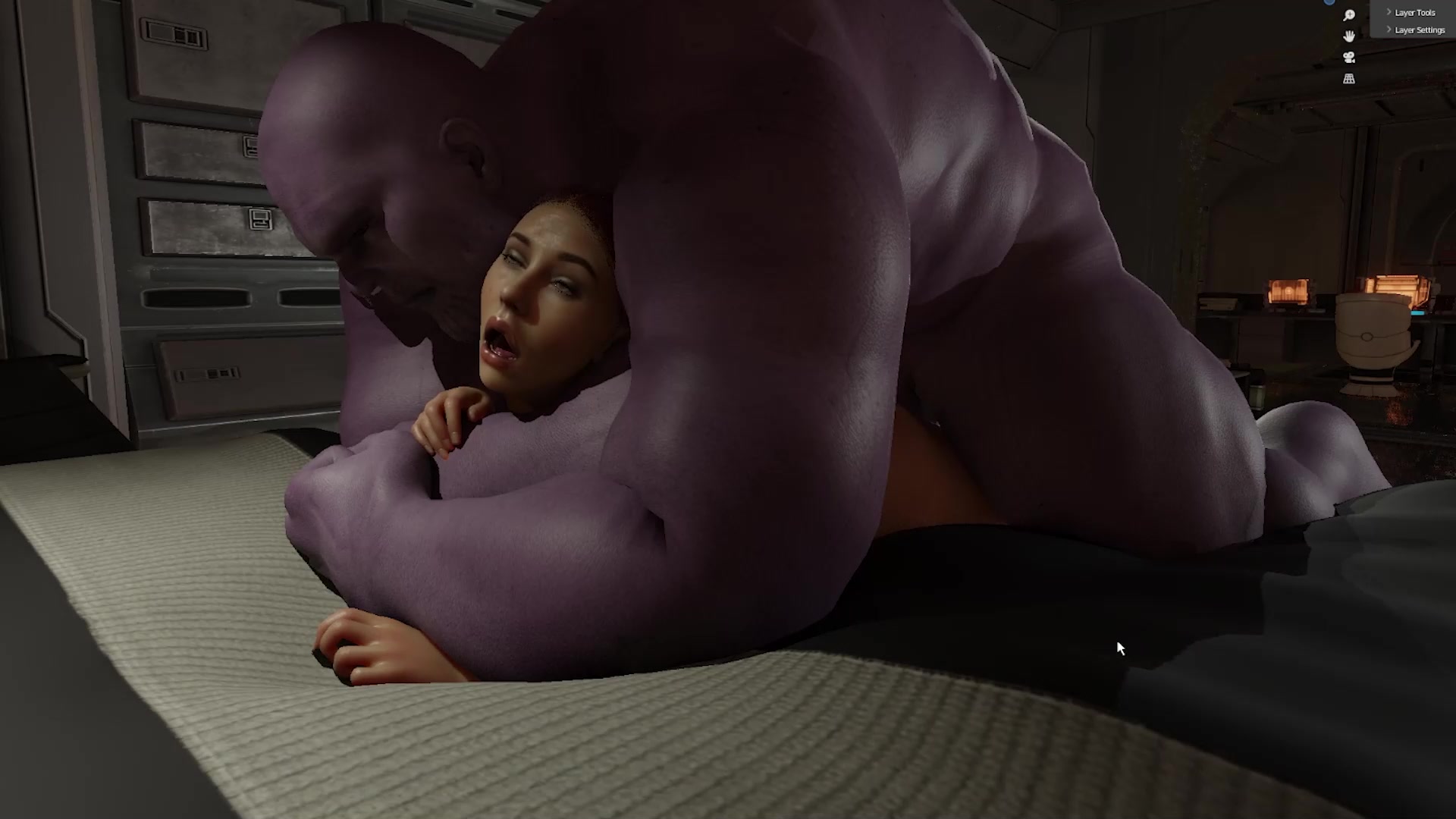 ब्लैक विडो x3d प्रोनबोन एनीमेशन