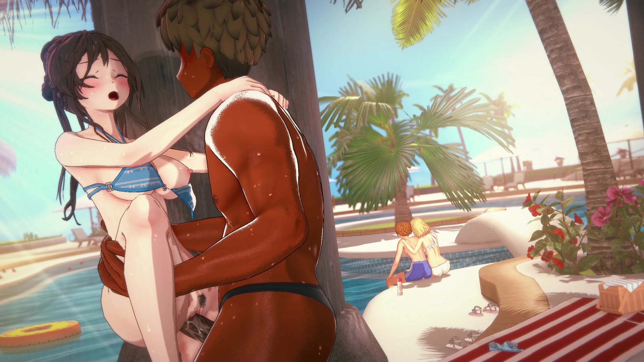 चिज़ुरु पूलसाइड टेंटेकल फुता स्कूलगर्ल एची