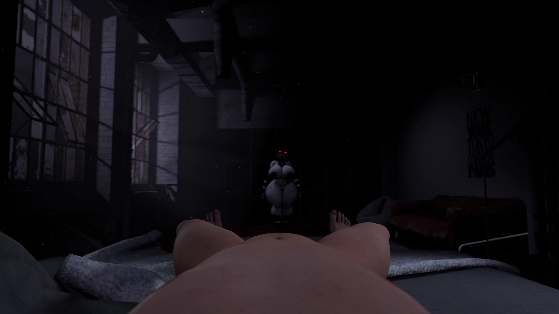 Animação ecchi de colegial futanari com tentáculos noturnos