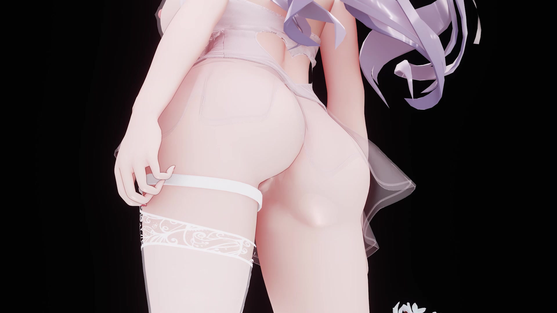 青い月の触手ふたなり女子校生