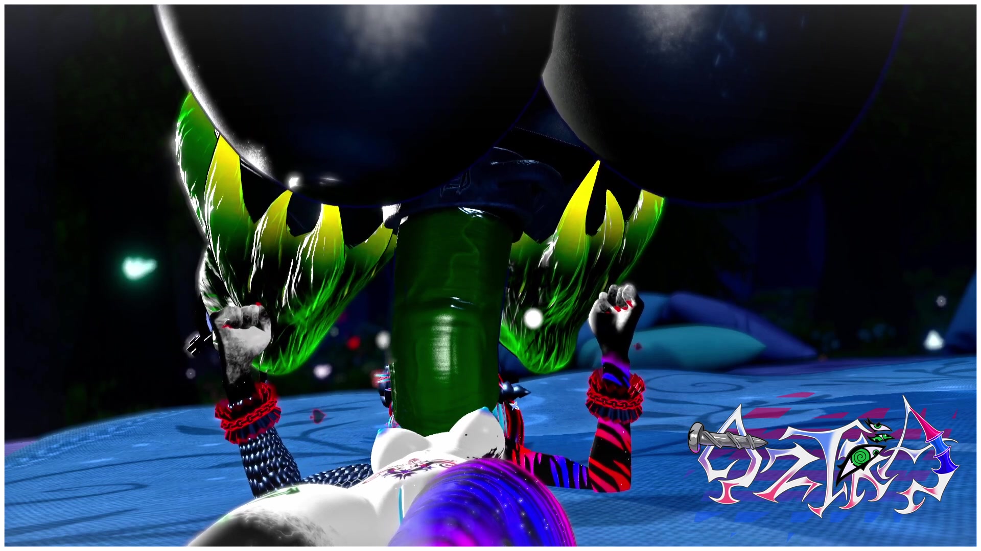 ベッドに固定されて熱い女子校生に固定される