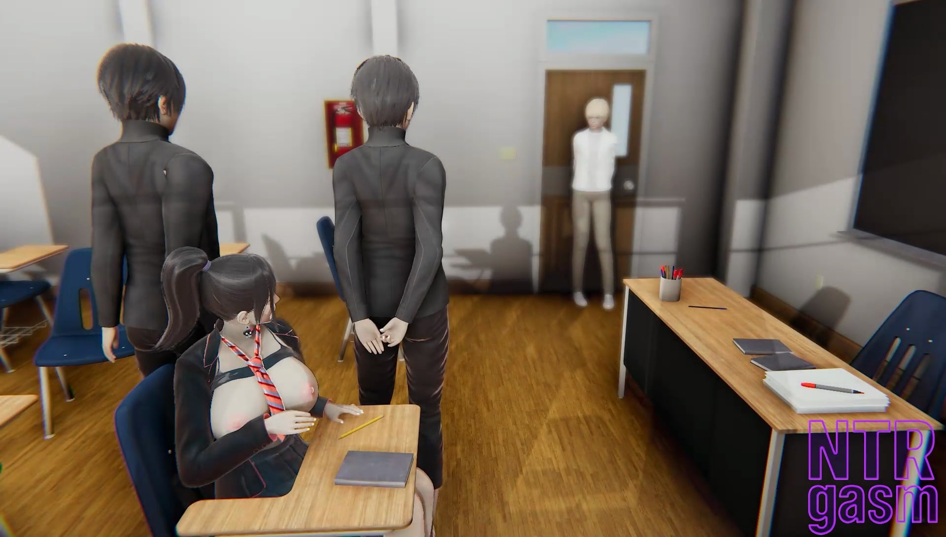 扶她恶霸在调皮复仇中支配男生