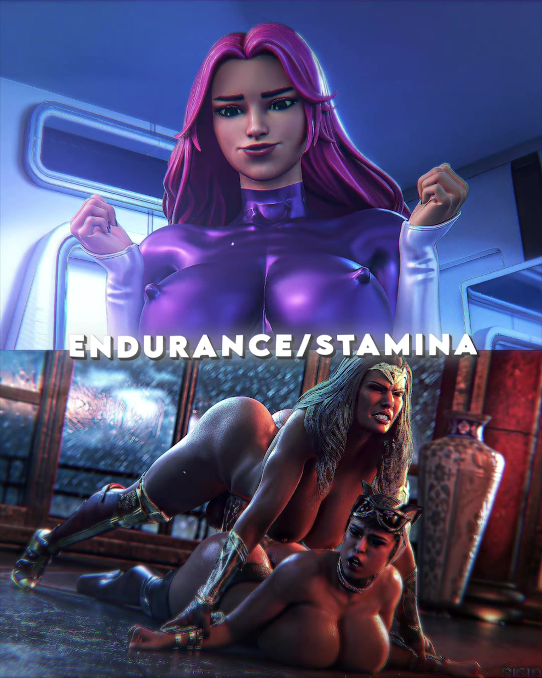 Futa starfire contre wonder woman pmv