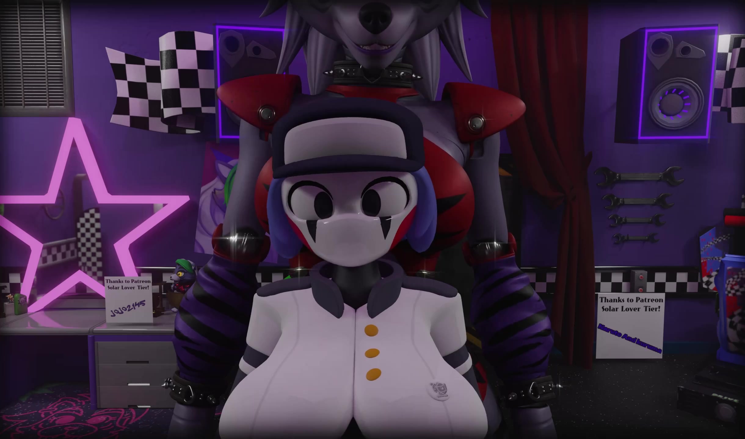 школьница-футанари с щупальцами возвращается домой