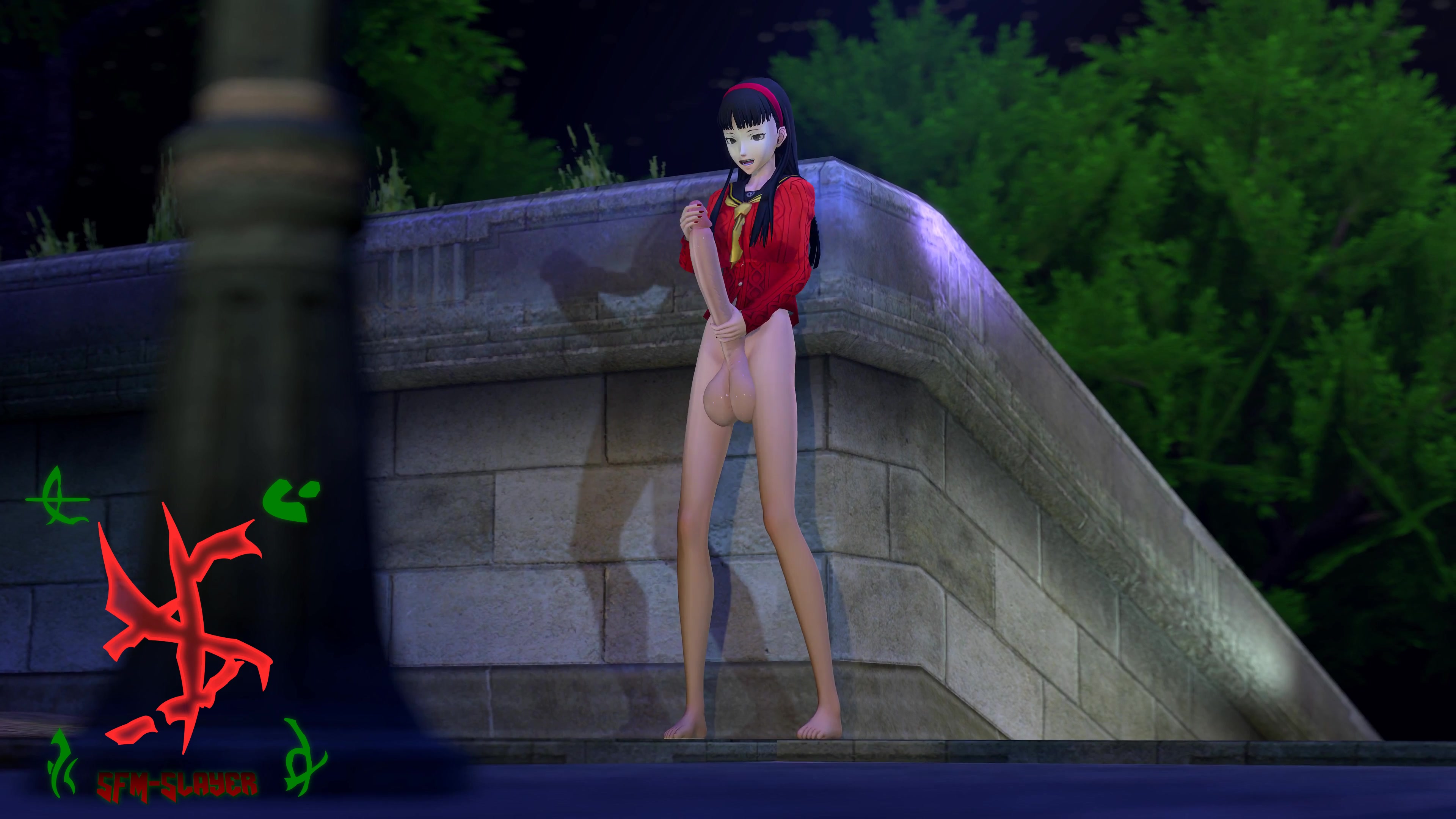 يوكيكو المشاغبة تداعب لحمها ليلاً