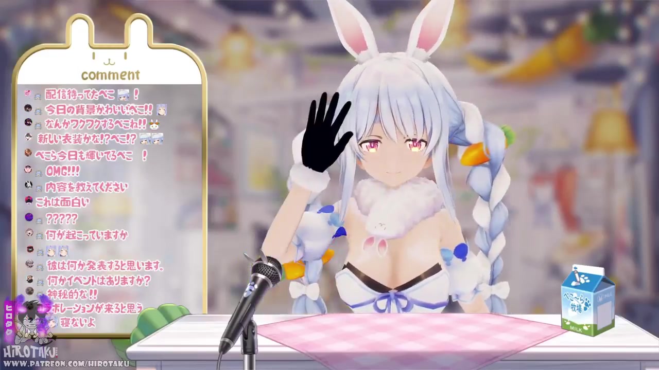 Vtuber usada pekora ao vivo: tentáculos, futanari, colegial ecchi