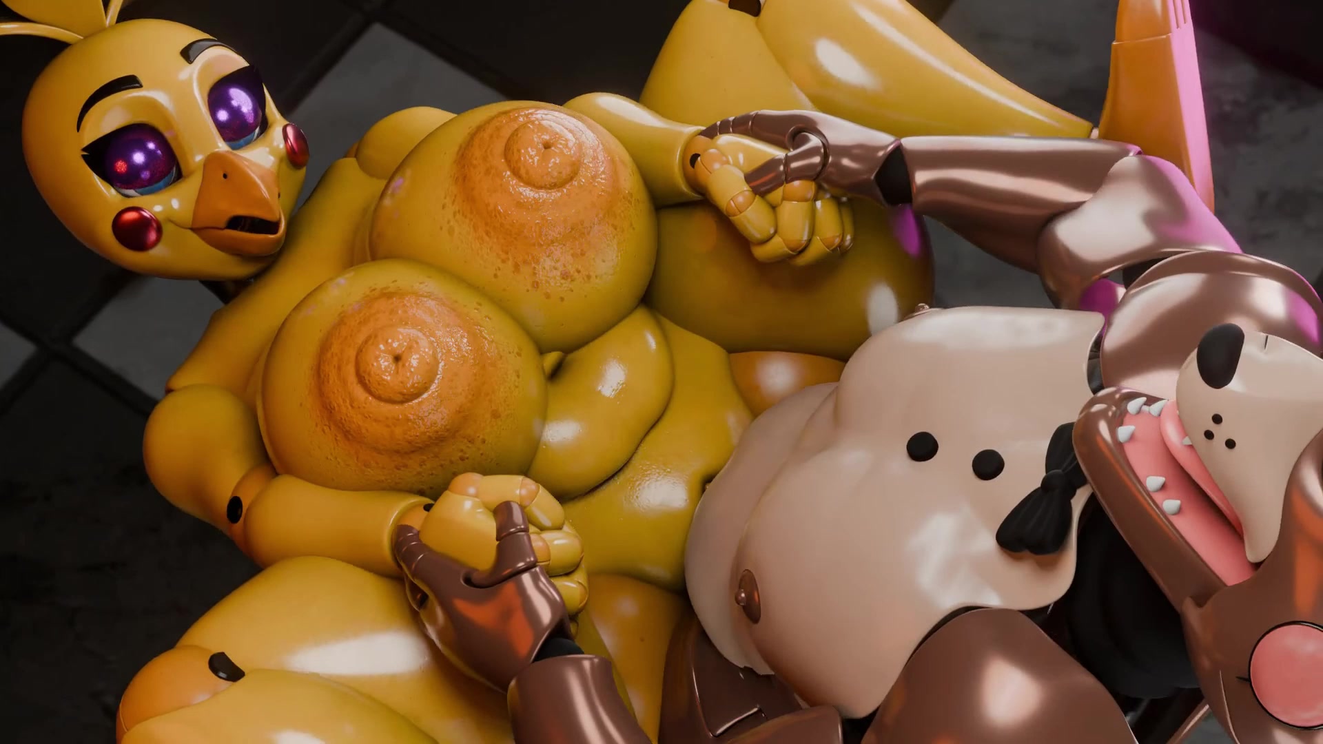 Chica gordinha fica safada com o freddy