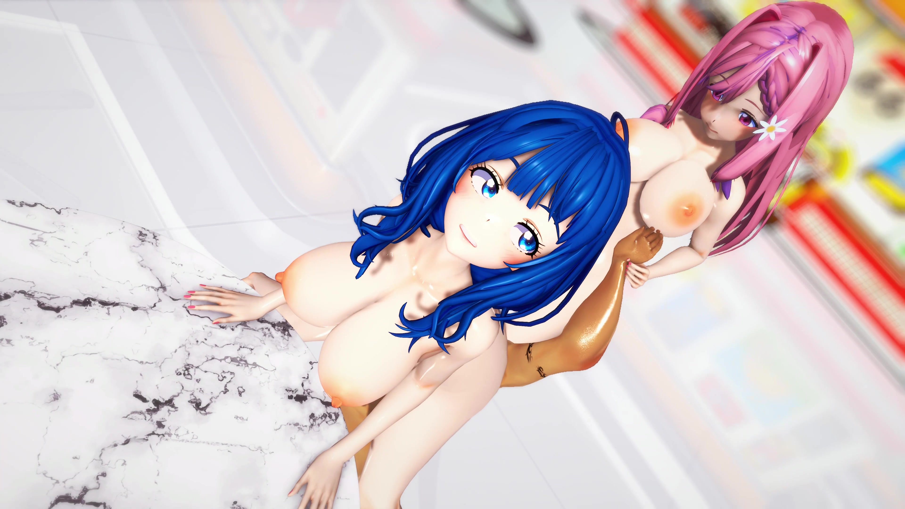 Colegiala futanari rosa caliente con tentáculos eróticos