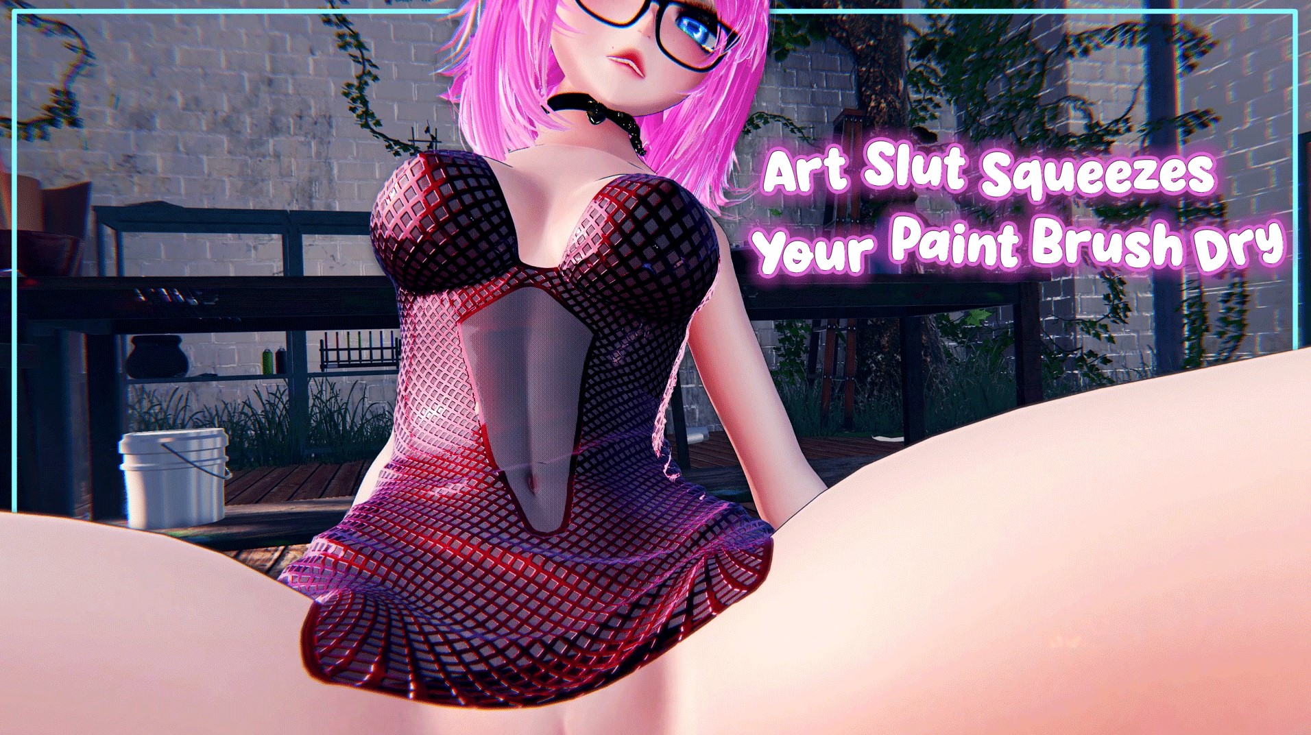 Art-slut milks your brush in ecchi futanari tentacle schoolgirl scene