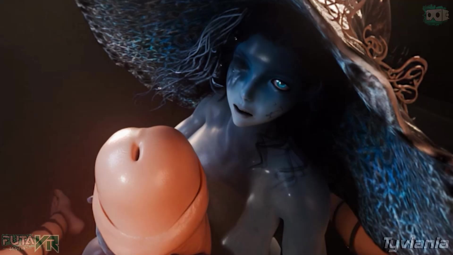 菈妮搓着玛莉卡的大扶她肉棒