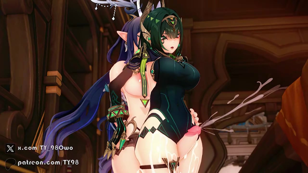 Sexo futanari entre lauma e nefer (com som)