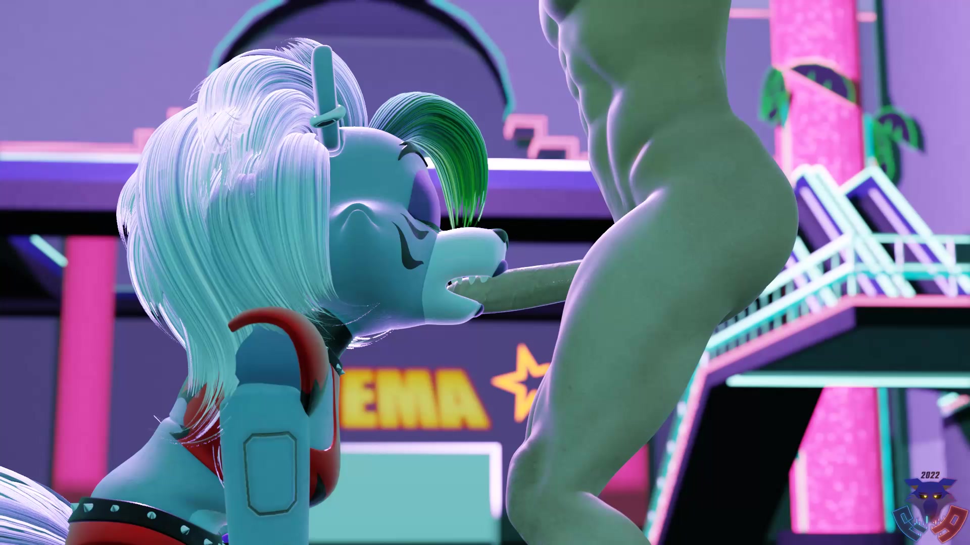 罗克珊·沃尔夫进行感性口交