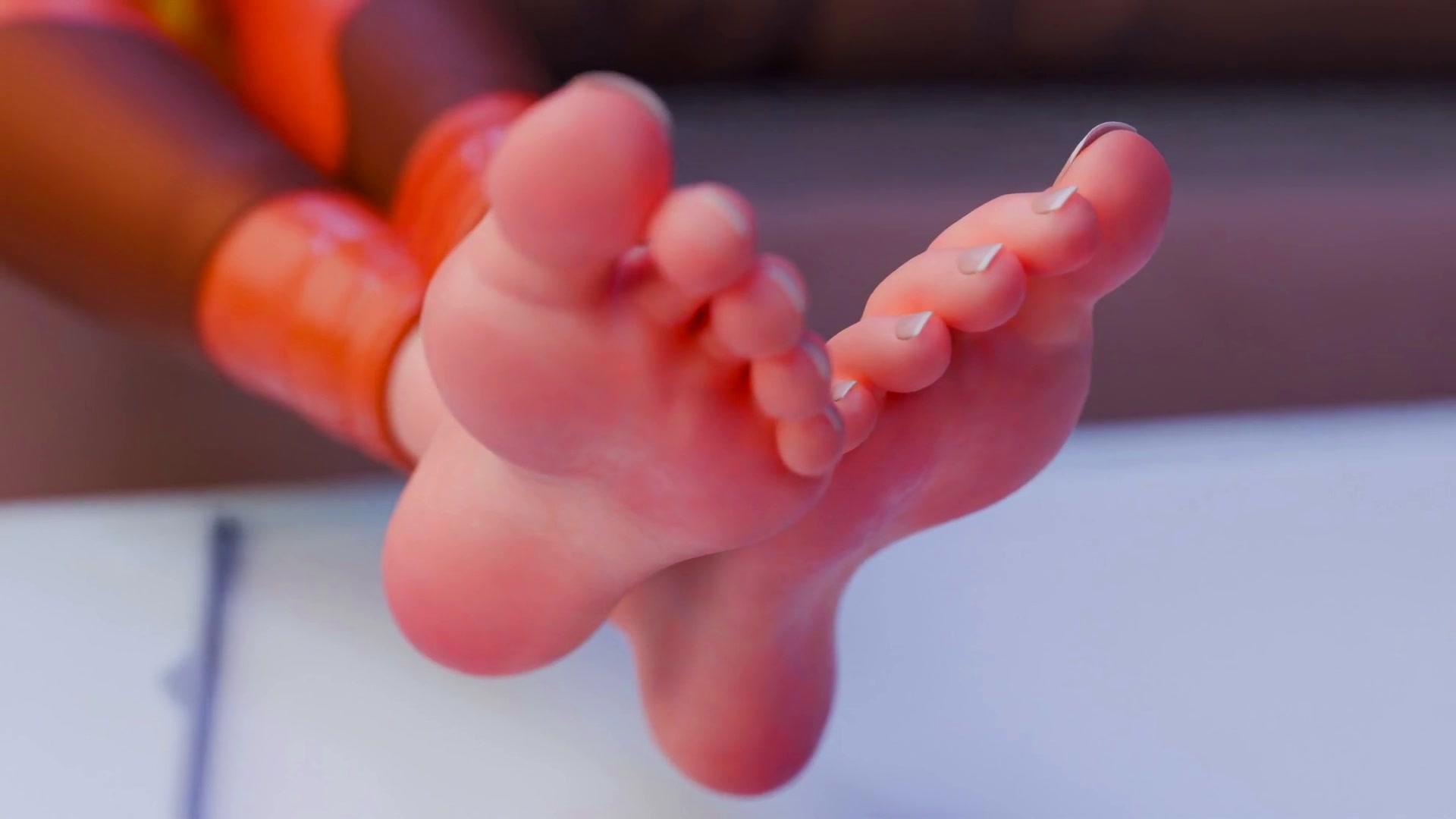 D.va und tracer beim fußlecken in erotischer szene