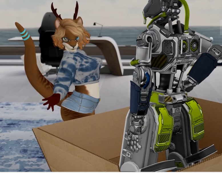 Otter-schönheit wird dumm gefickt von bestelltem fick-roboter