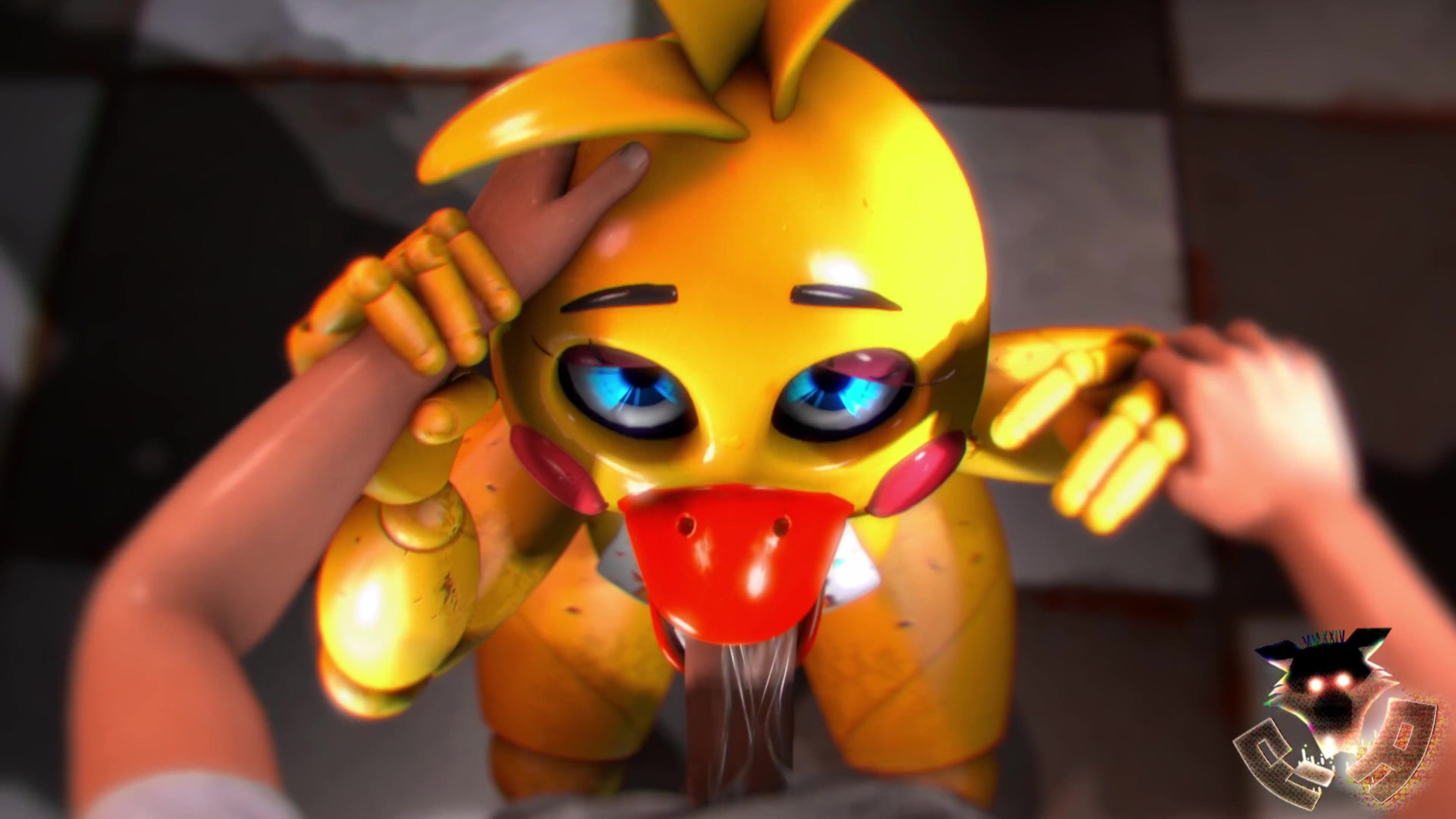 Scène de fellation avec toy chica