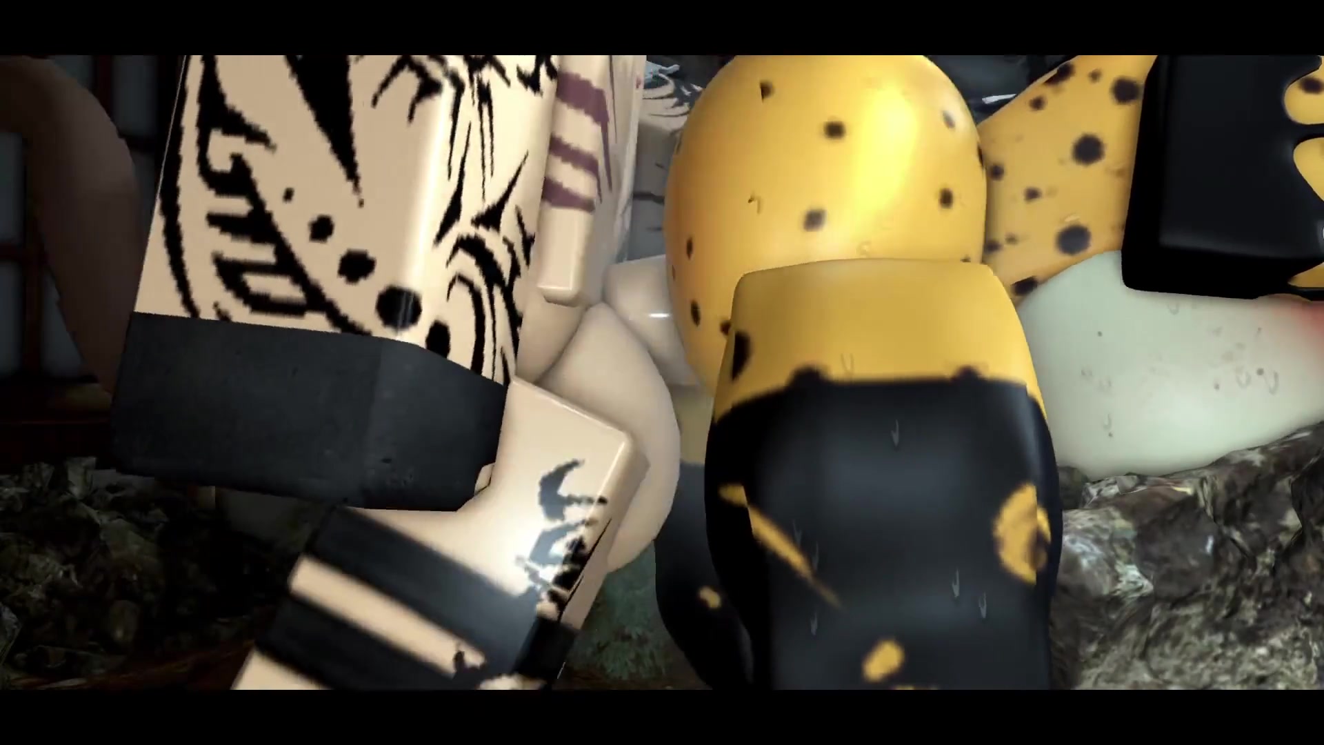 сексуальная тигр-девушка трахает парня