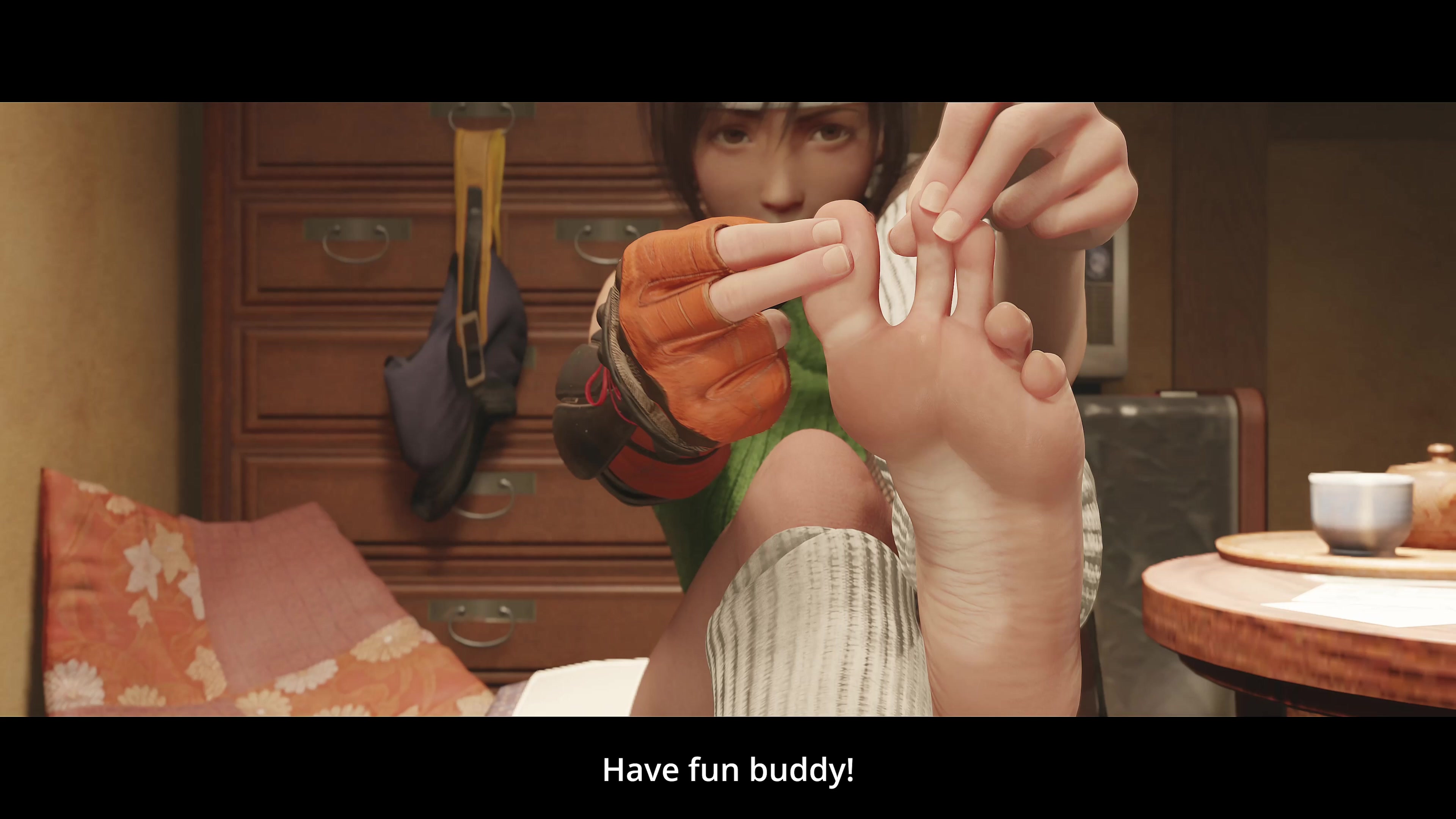 4k 60fps клауд и юффи промежуток между пальцами фута тентакли эччи