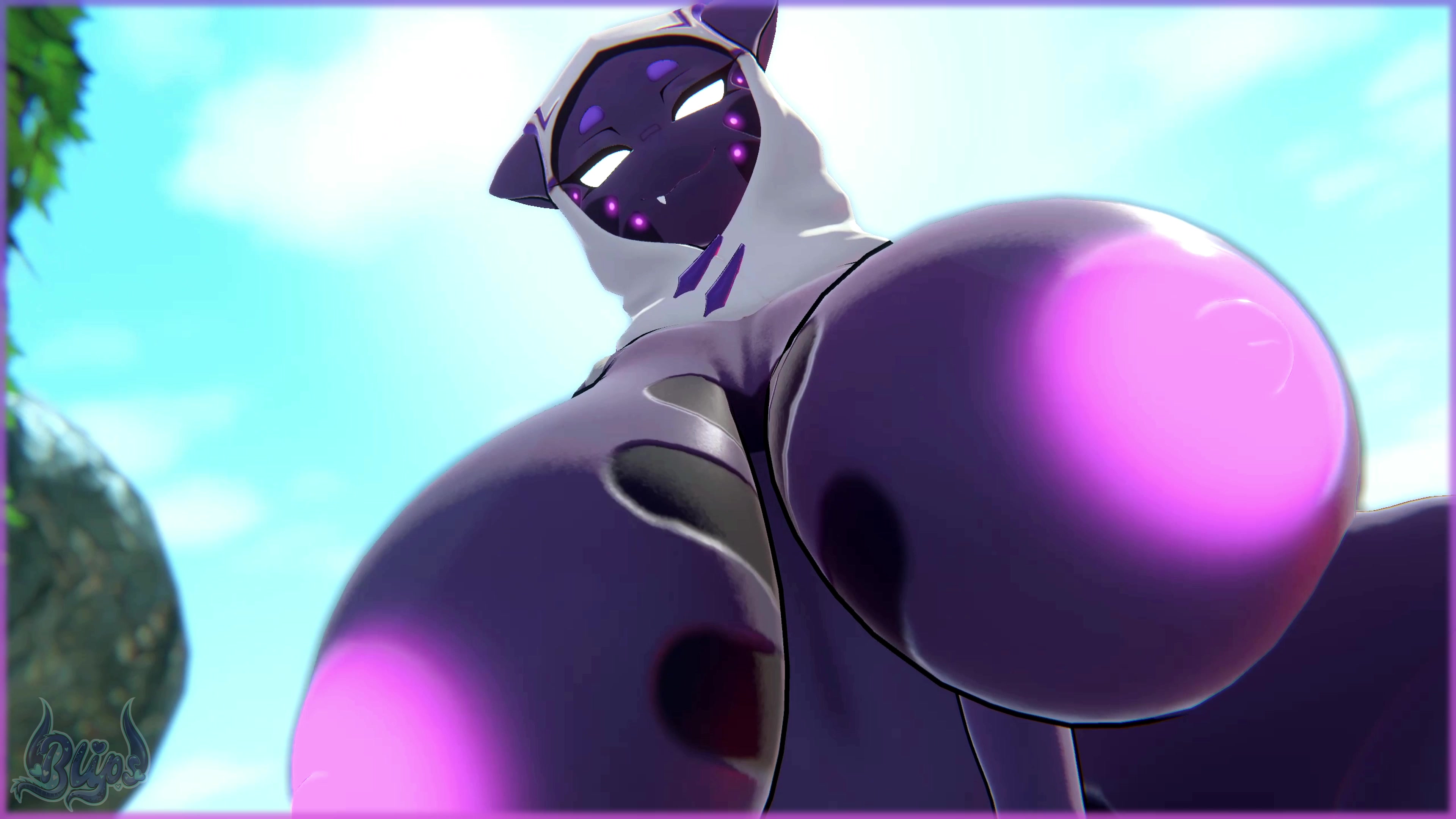 виртуальный секс на пляже с wisp из warframe с огромными сиськами