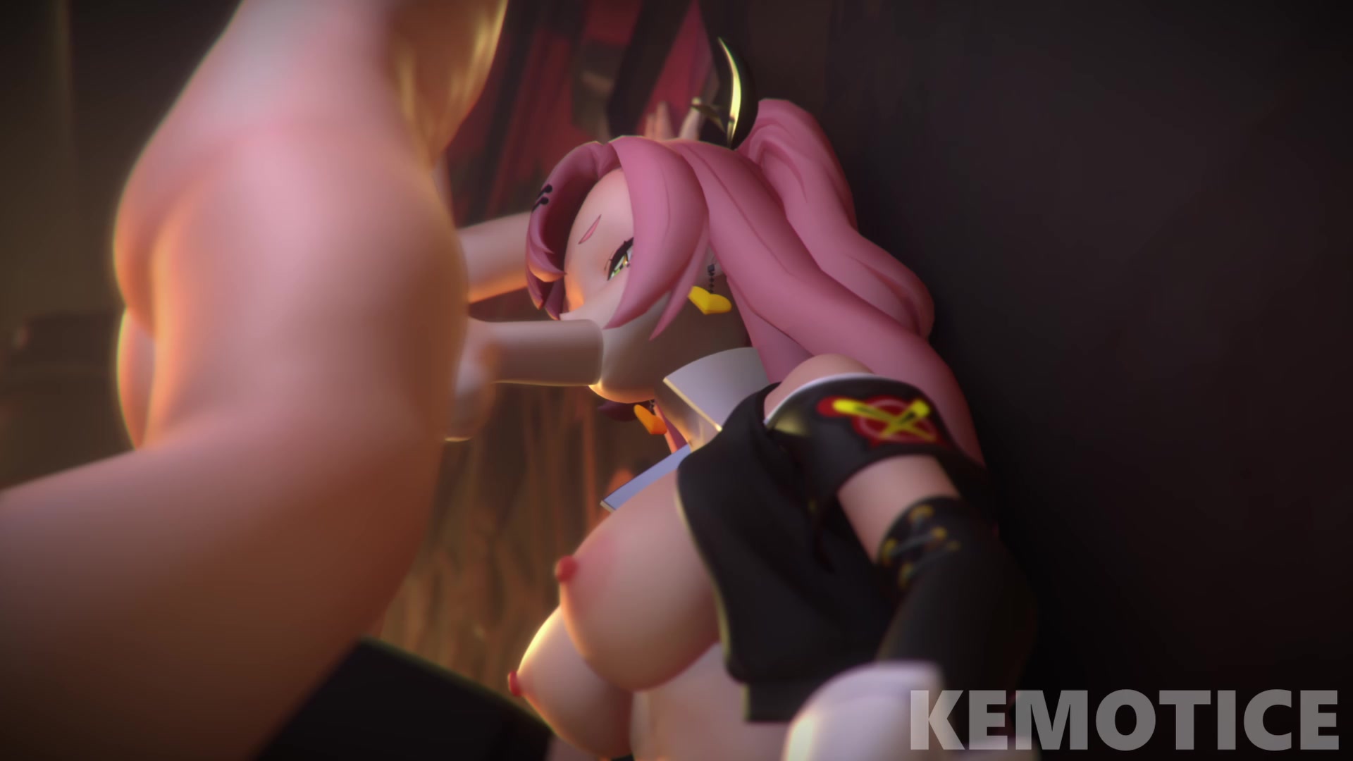 Animación erótica de tentáculos con colegiala futanari sexy