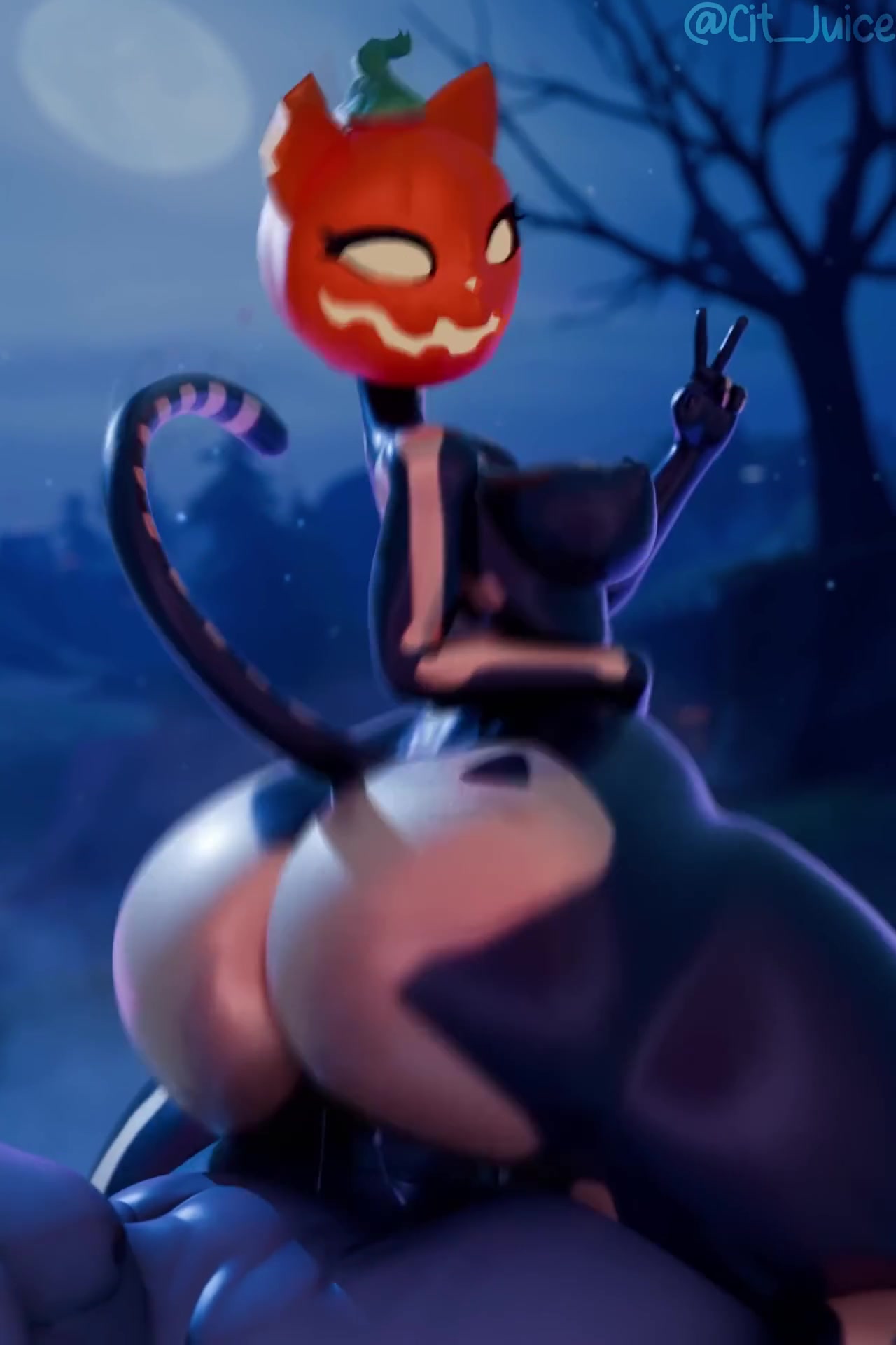 мохнатая девушка едет на этом узле