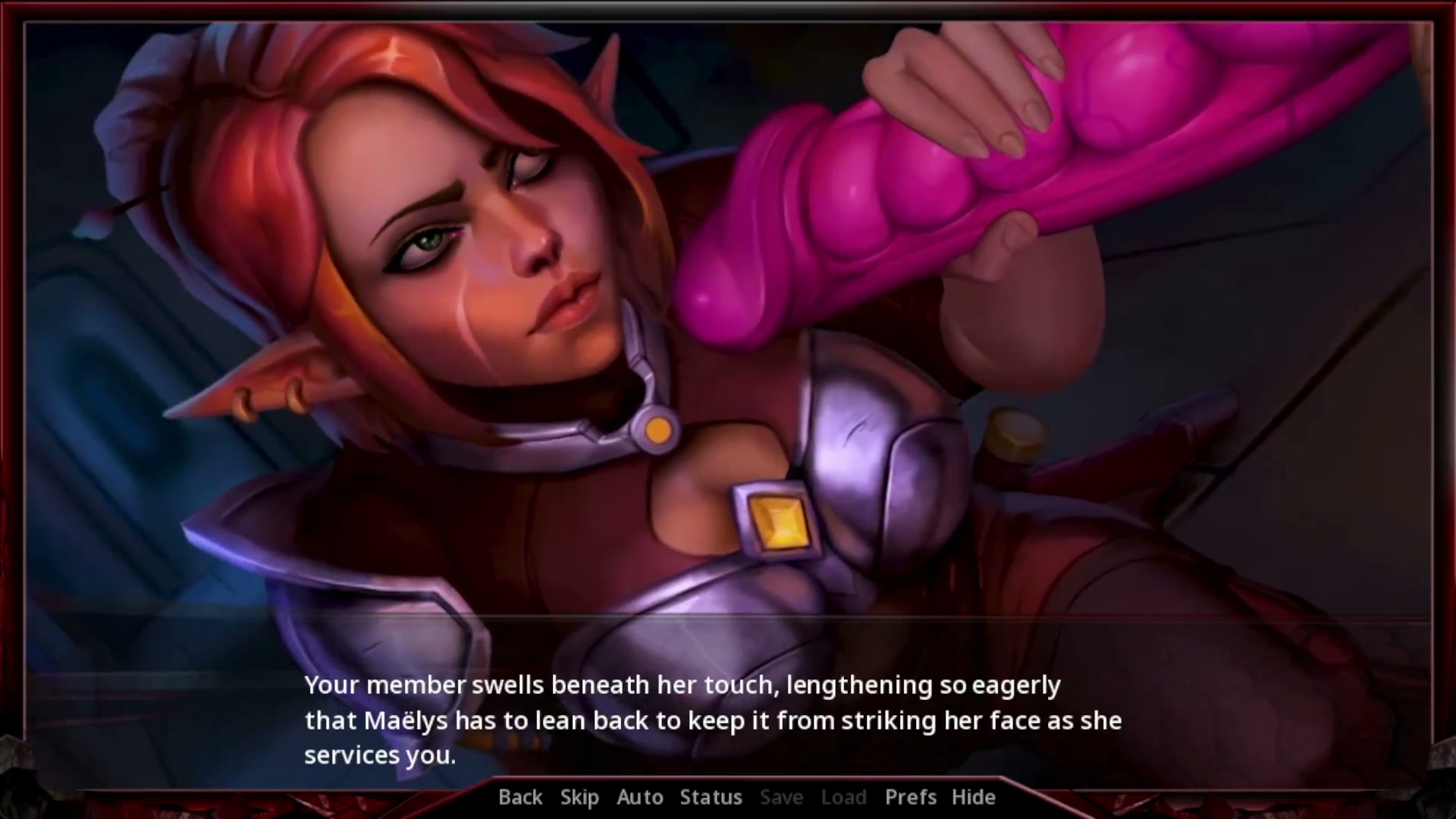 Escena erótica de tentáculos con colegiala futanari