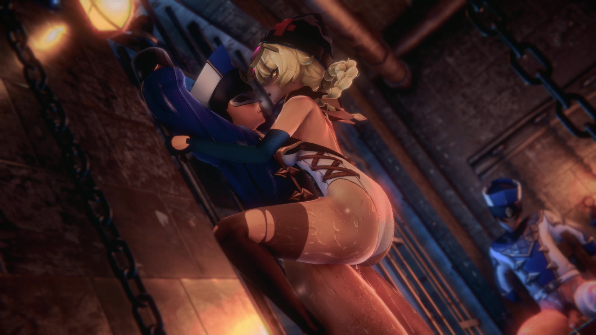 Escolar interrogada: tentáculo y futanari ecchi