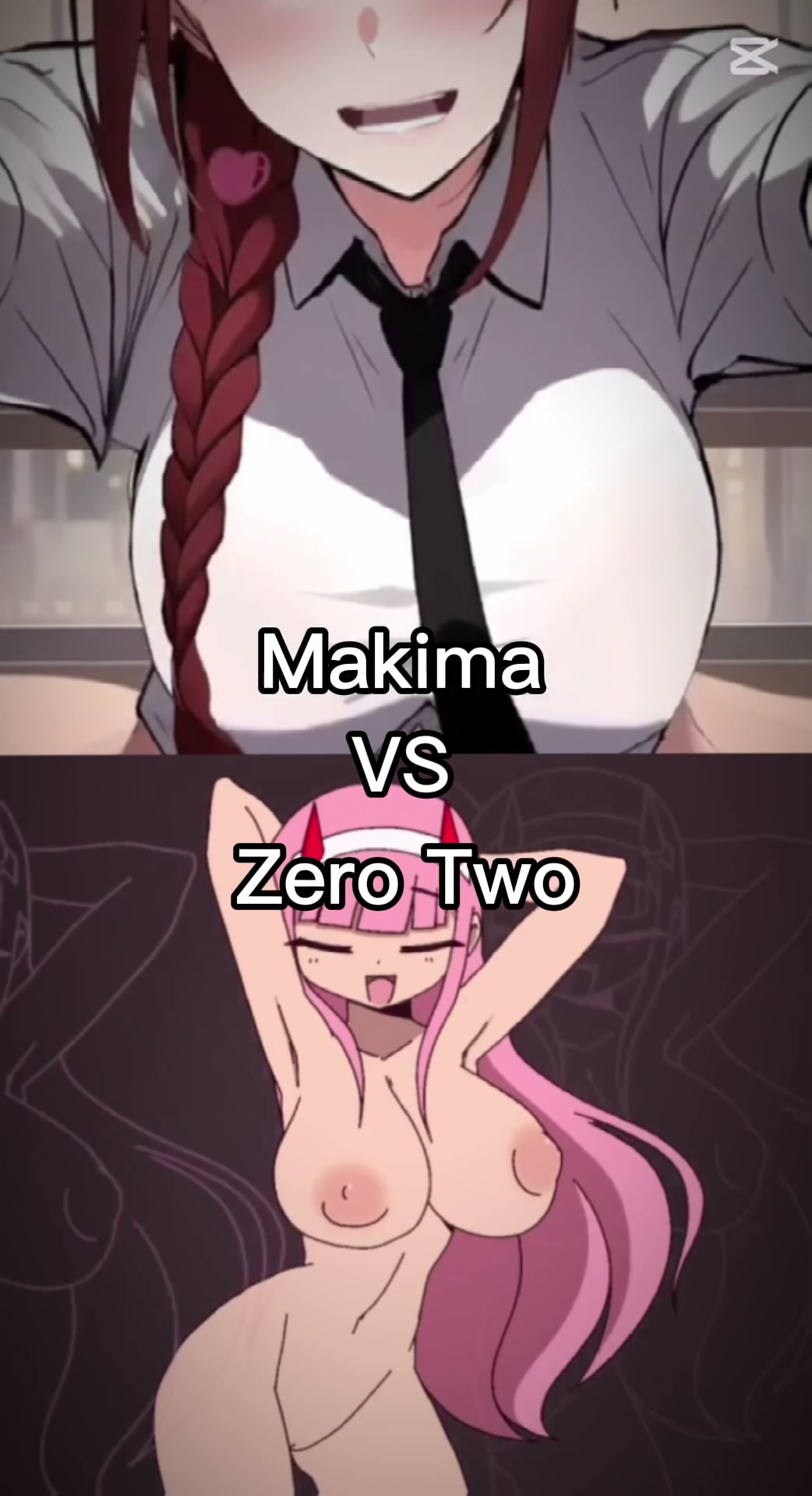 Zerotwo 对 makima 激烈性爱战斗 wis