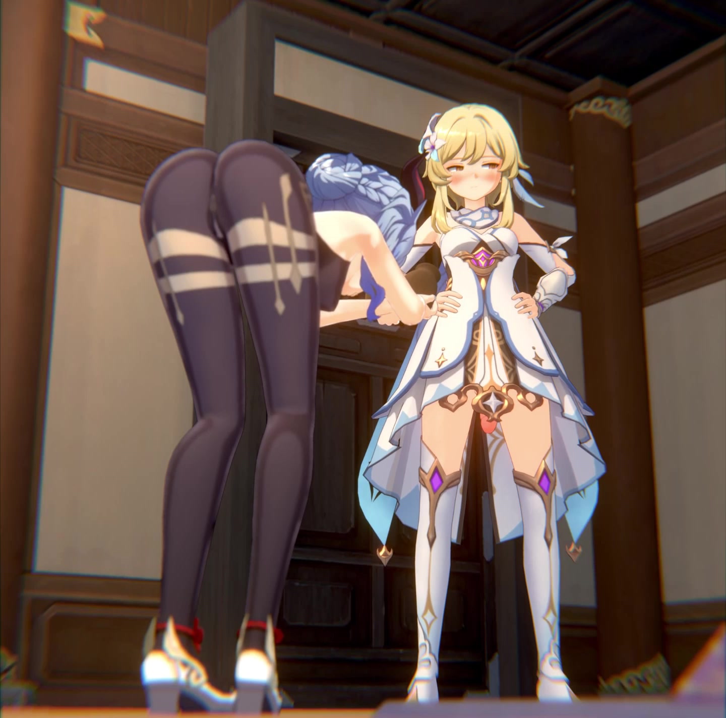 люмин и ганью футанари щупальца школьница