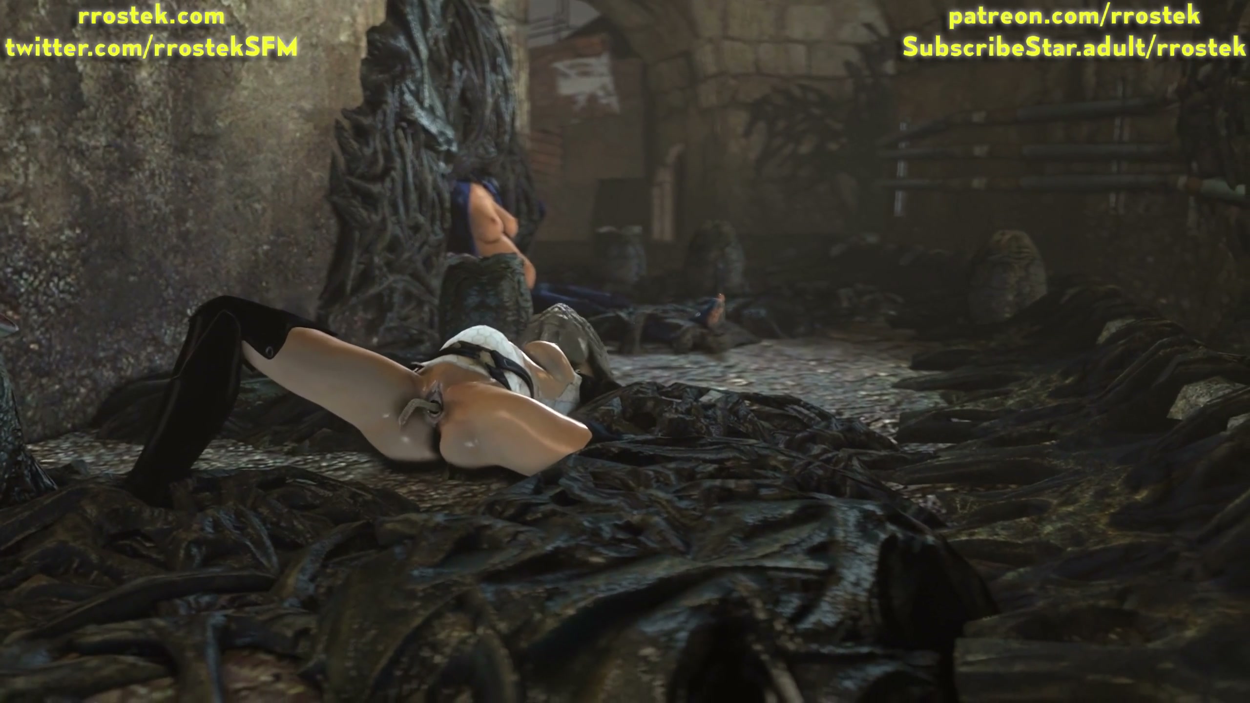 инопланетяне трахают миранду лоусон, запутавшуюся в ксеноморфной слизи