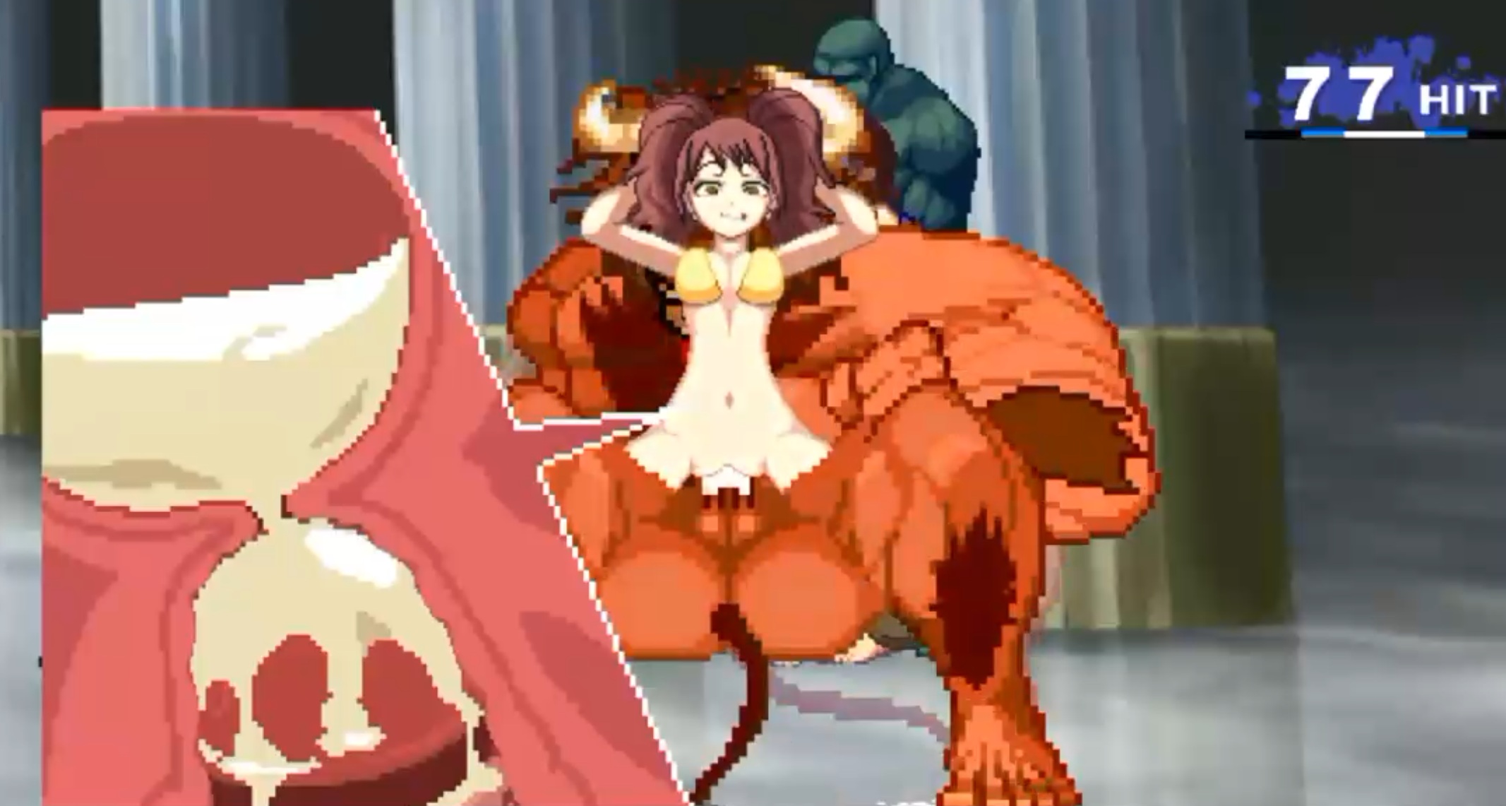 школьница-фута против щупальцевого минотавра