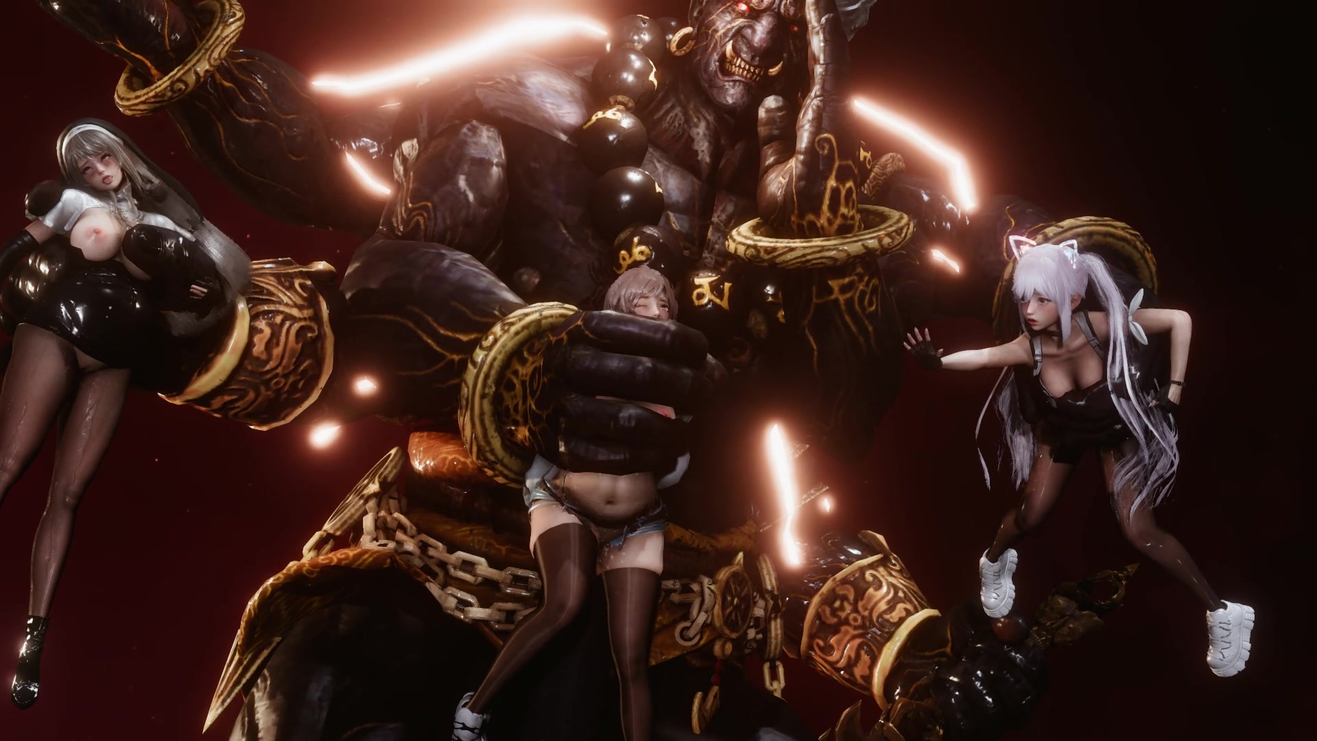 Ofertas de colegial futanari aos asuras tentáculos