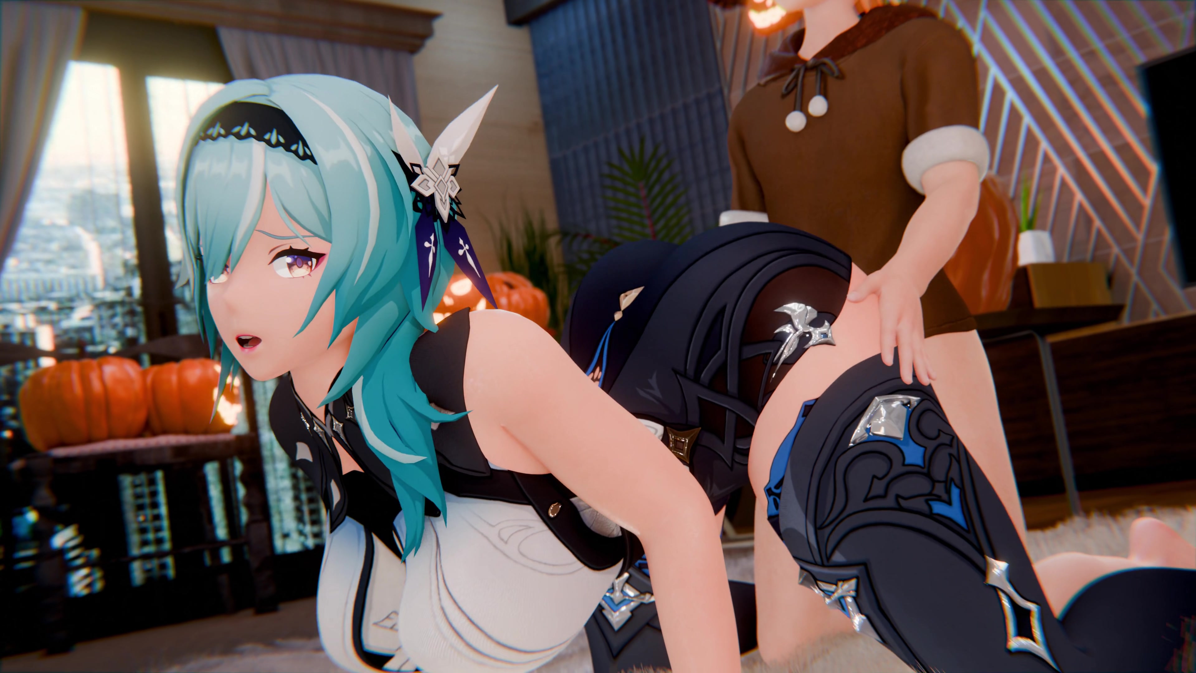 4k хэллоуин юла с тентаклями и футой, эччи