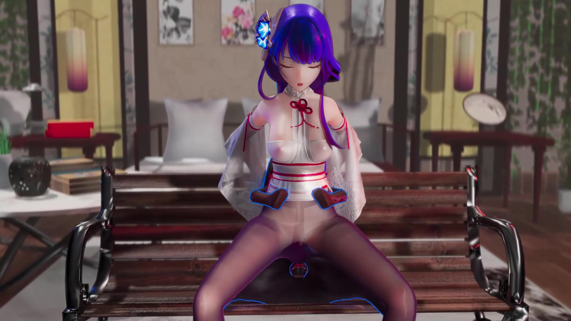 фетиш прозрачных чулок райден сёгун