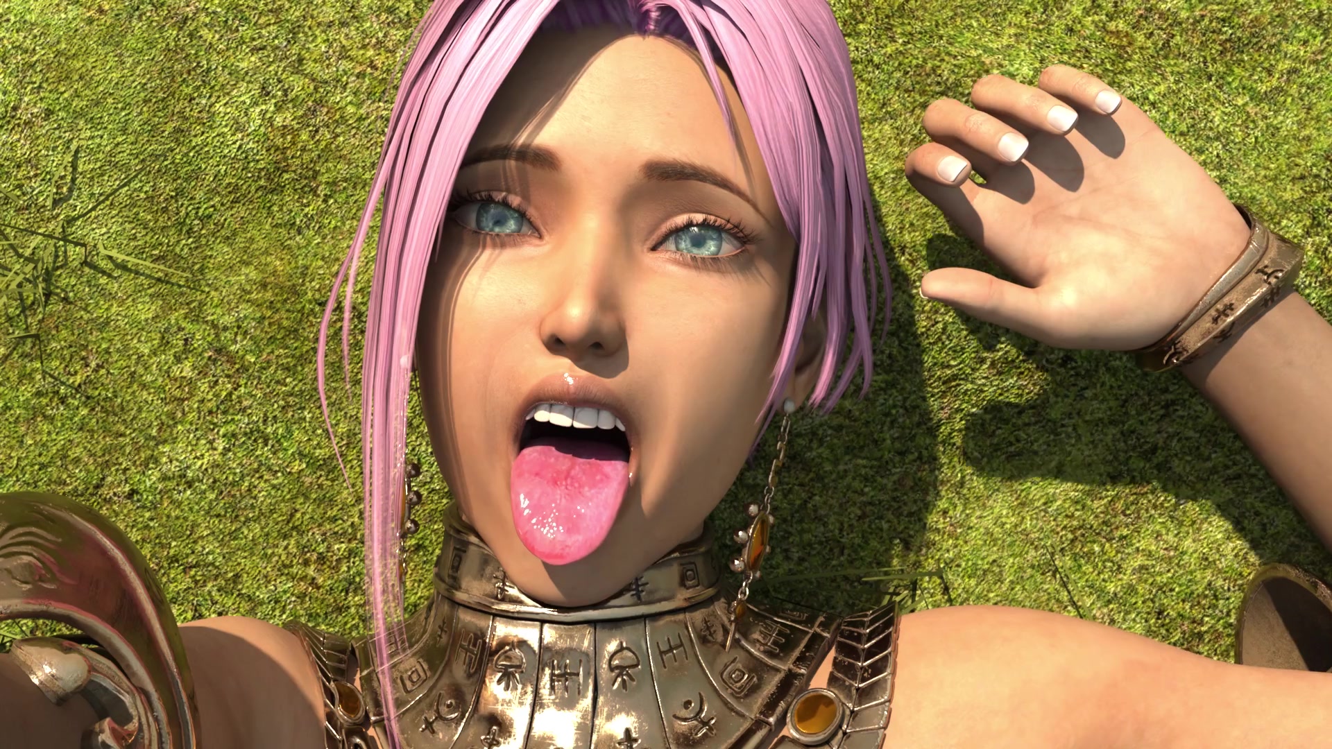 Confrontation érotique entre géante écolière tentacule et futanari