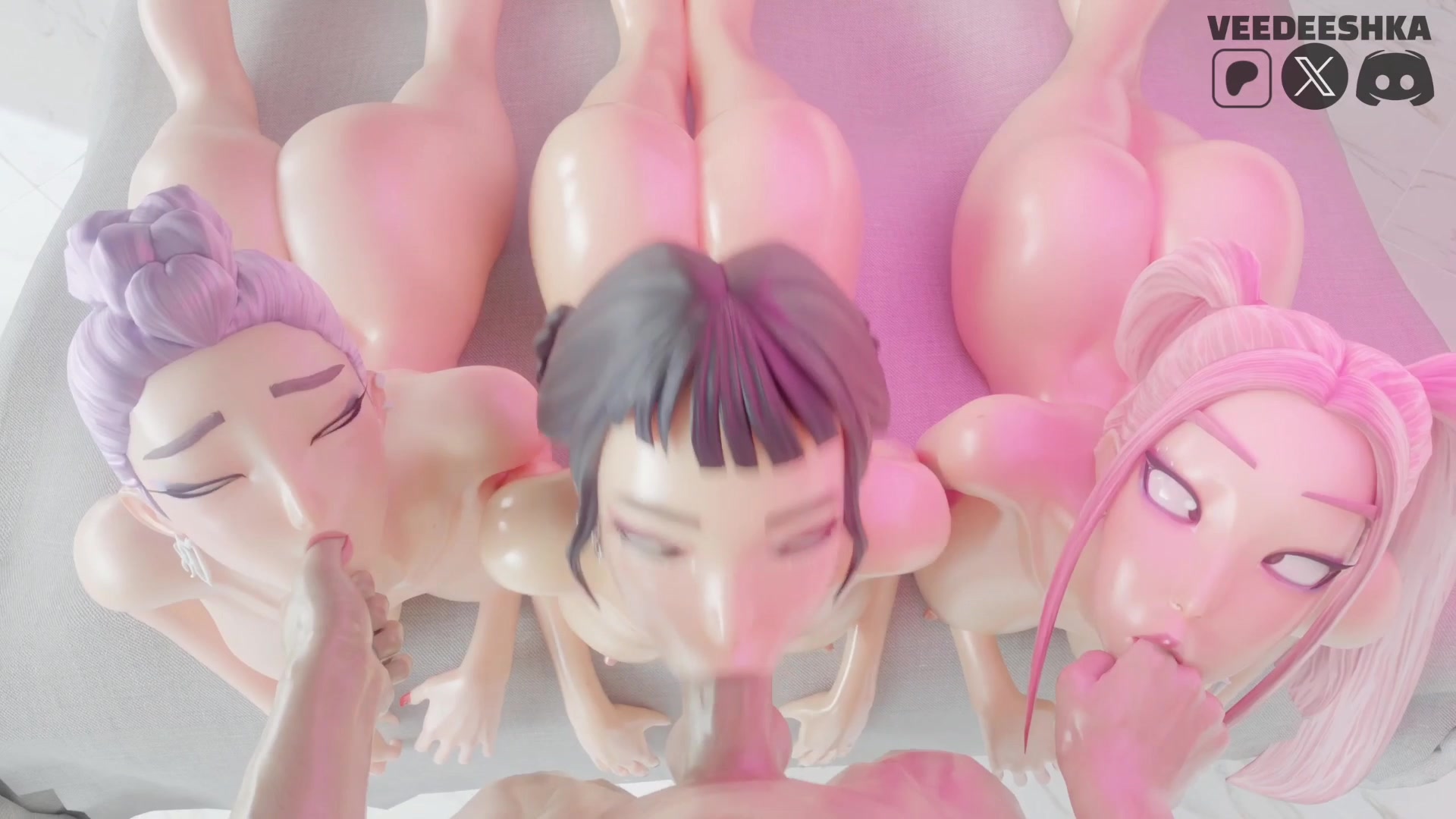 Zoey faz sexo oral profundo em pênis branco grande nua