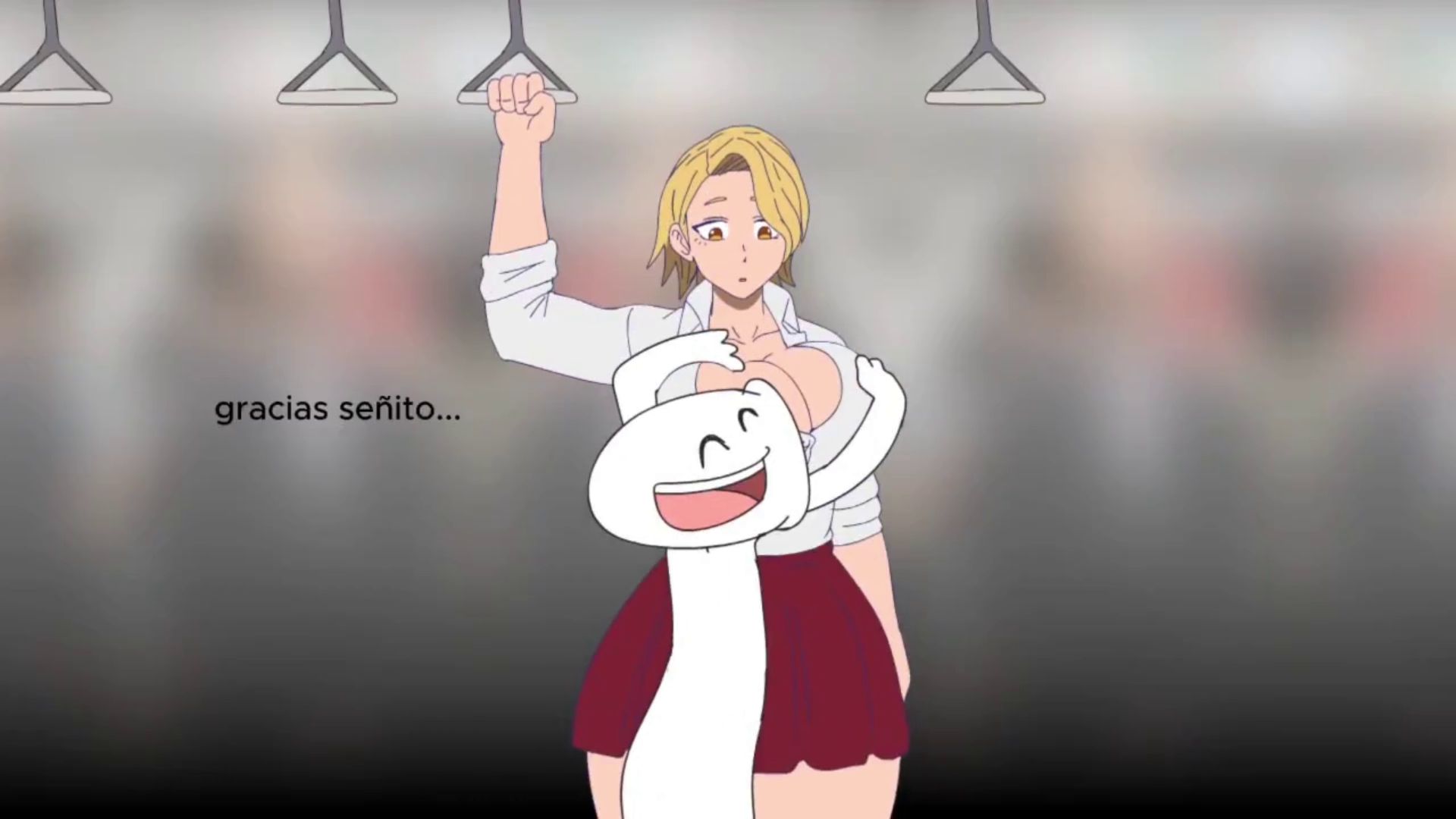 сексуальная футанари-школьница в эччи-действии с щупальцами