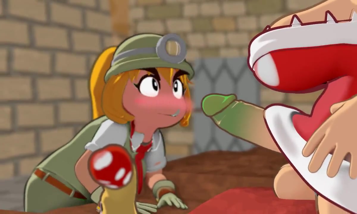 фута-школьница с грибом и щупальцами