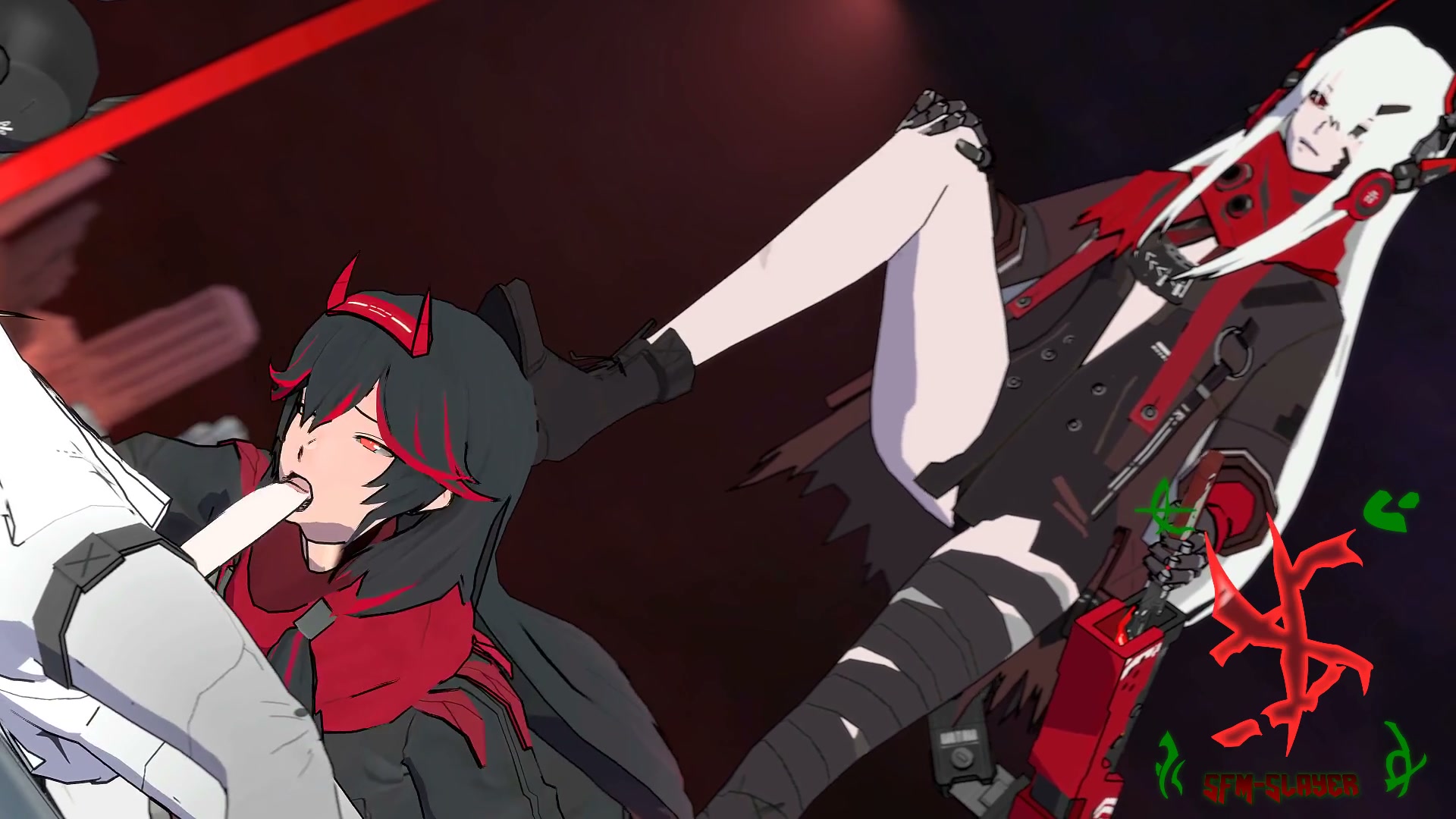 встреча футанари люсии и луны [sfm-slayer]