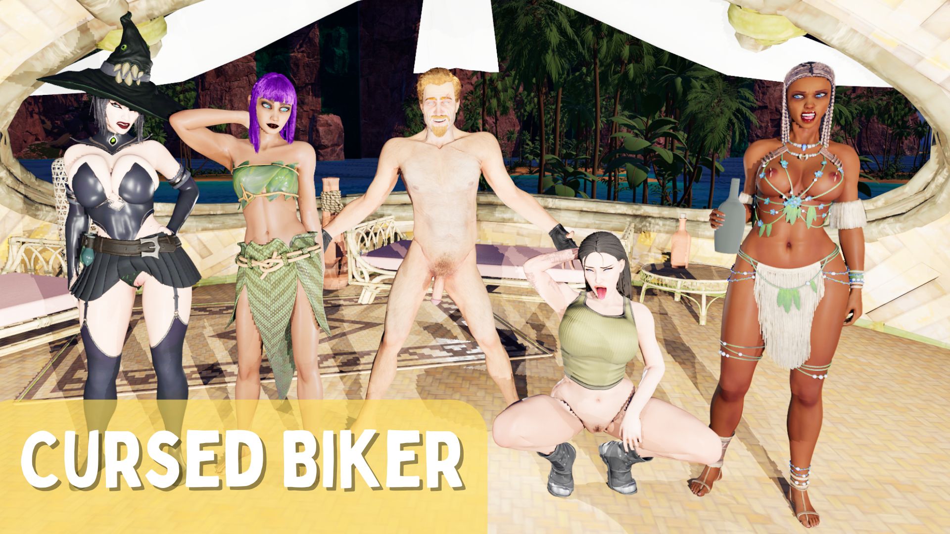 проклятие проклятой байкерши-ведьмы с футанари-щупальцами