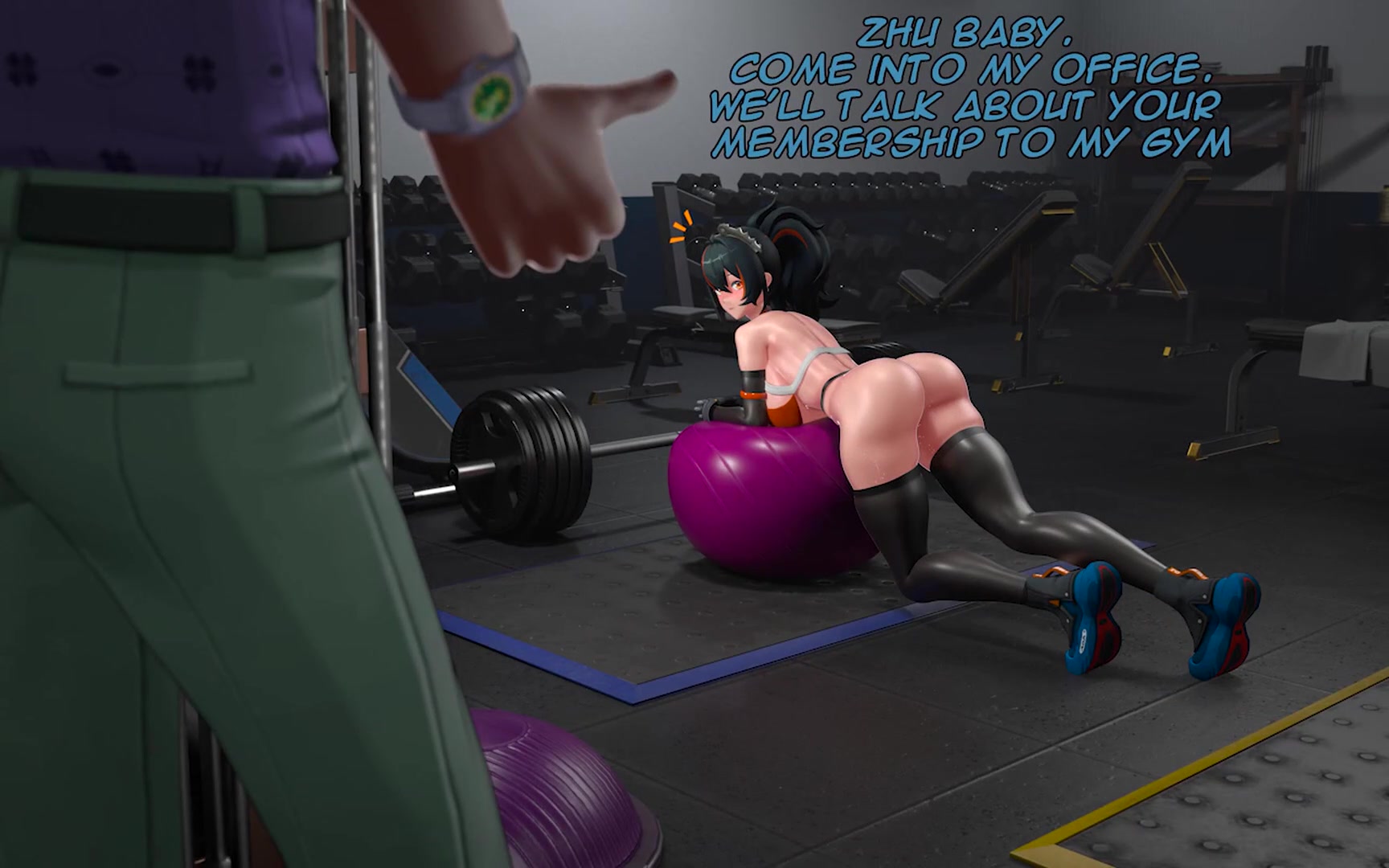 Encontro safado da waifu zhu yuan com negro