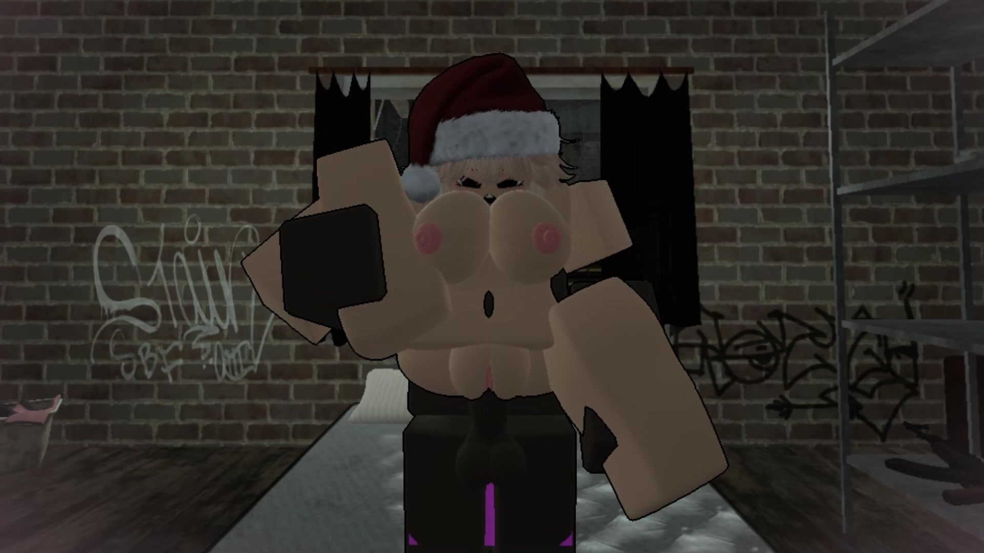 развратная миссис клаус трахается с чёрными