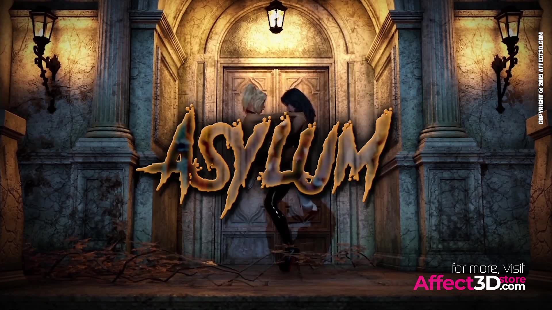 Loira voluptuosa dominada por futanari no hospício