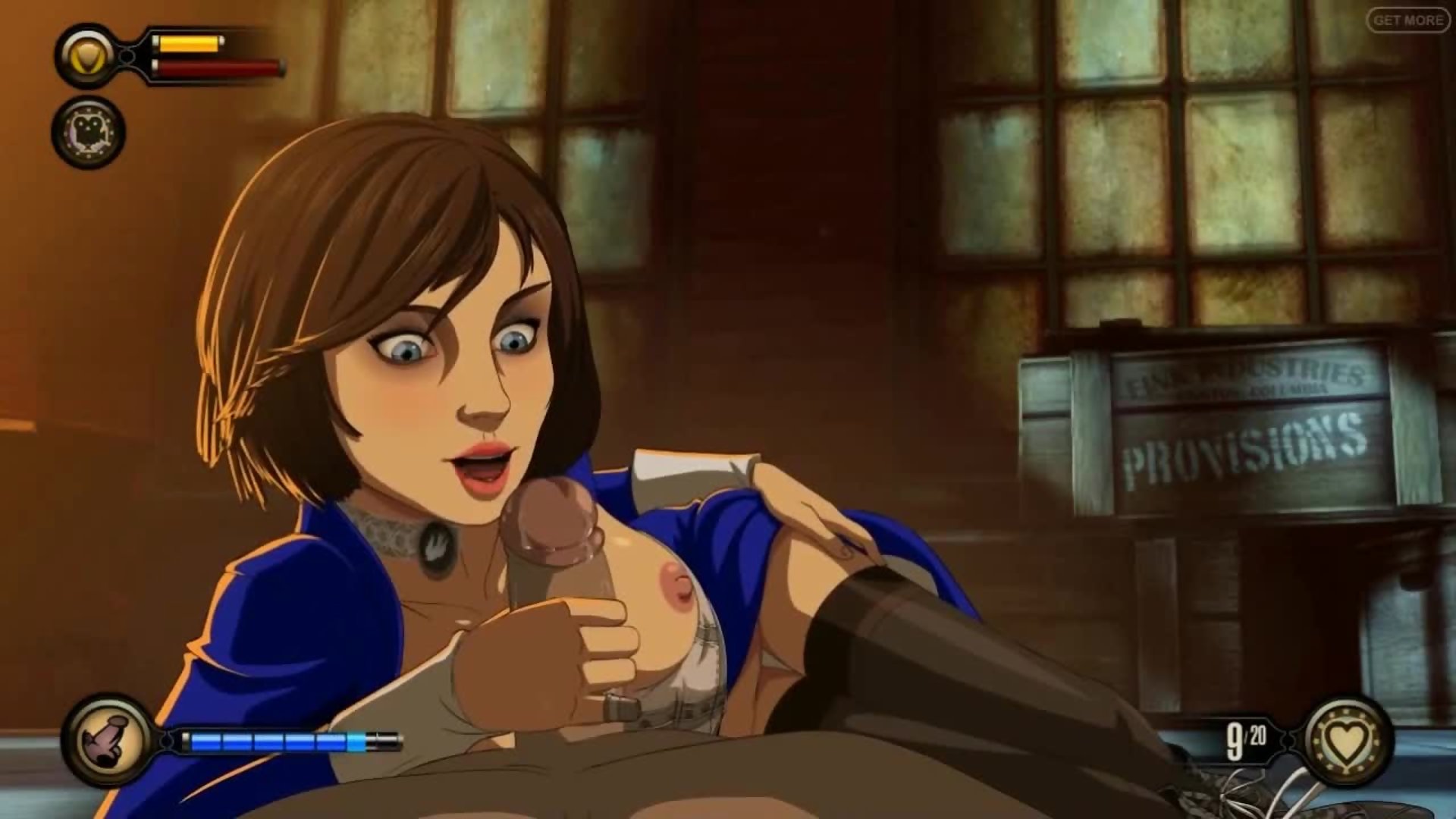Elizabeth de bioshock chevauche une bite jusqu'à l'orgasme déchiran...