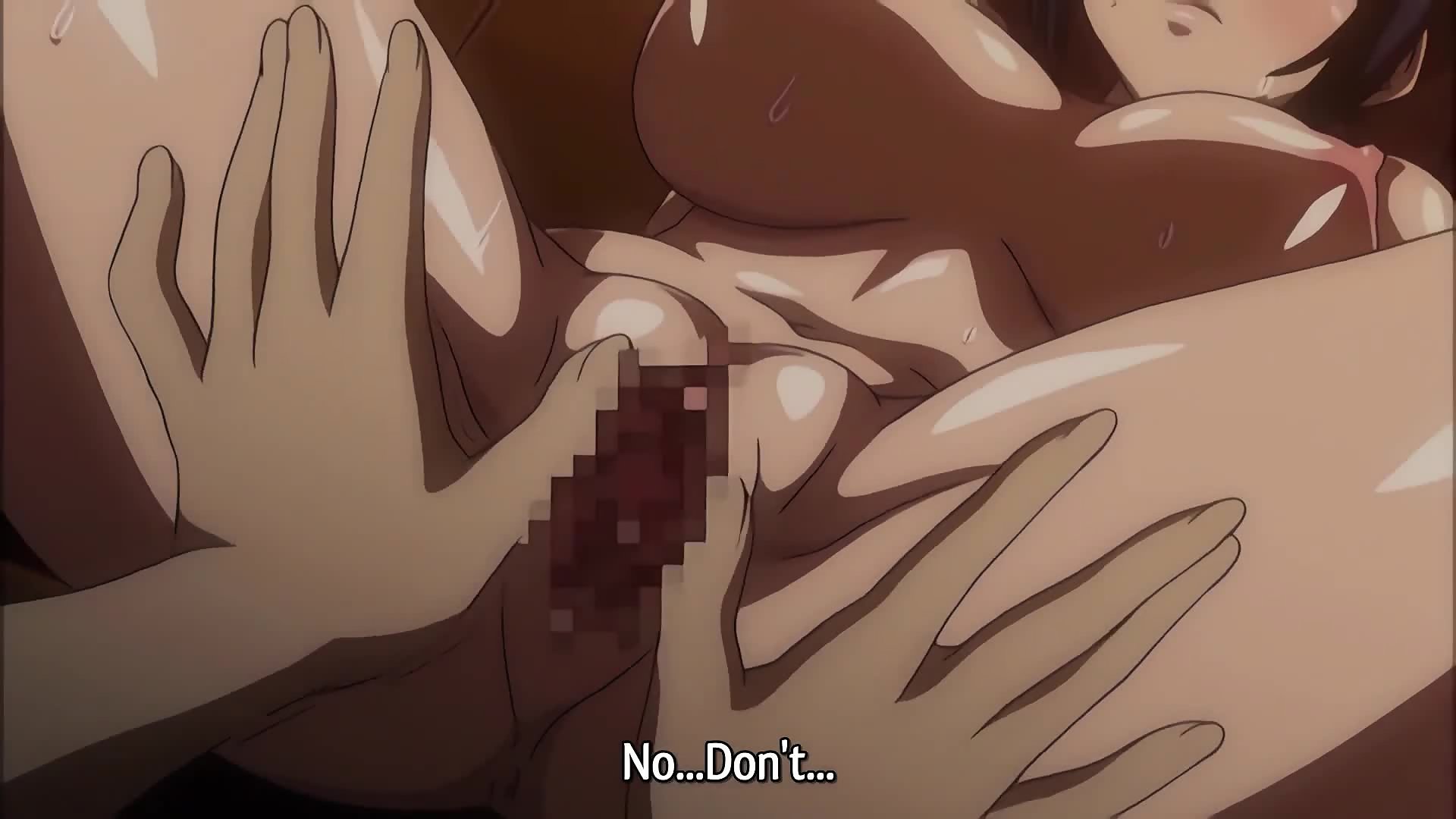 Busty hentai news announcer blowjob in bathroom