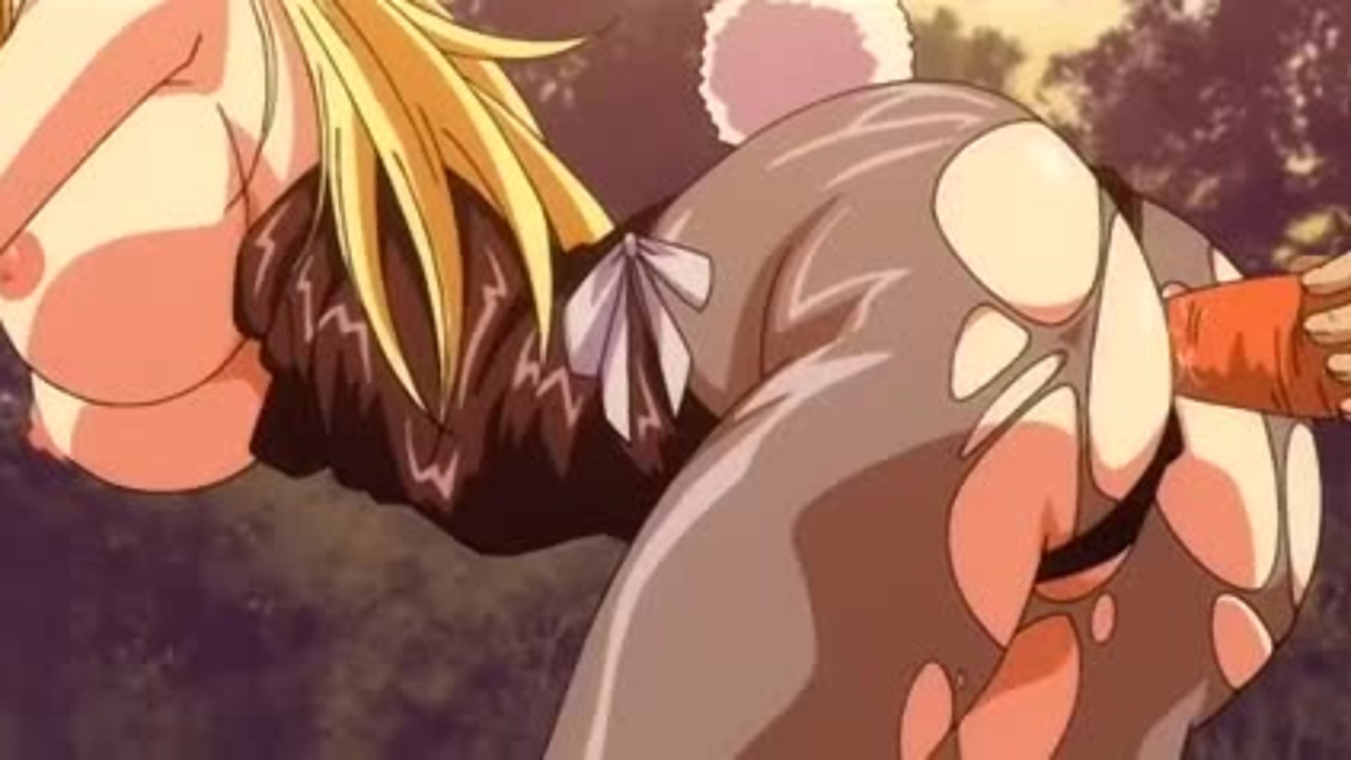 Busty hentai teacher gets intensely rammed with carrots in ass and ...