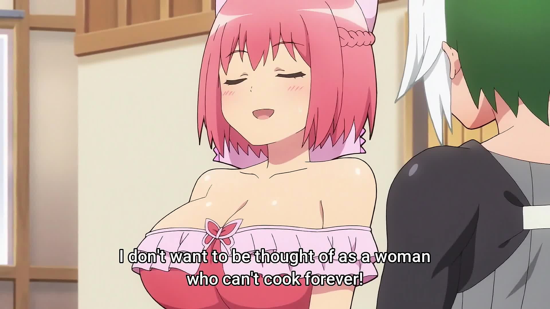 Immoralische gilde ecchi: held von riesigen anime-titten erstickt