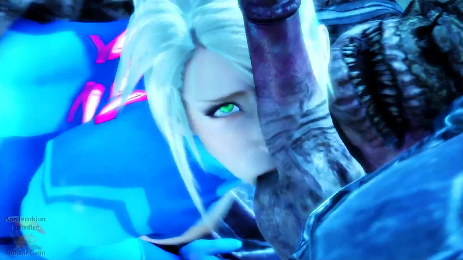 Samus aran recebe um sêmen de monstro intenso na sua boceta - bount...